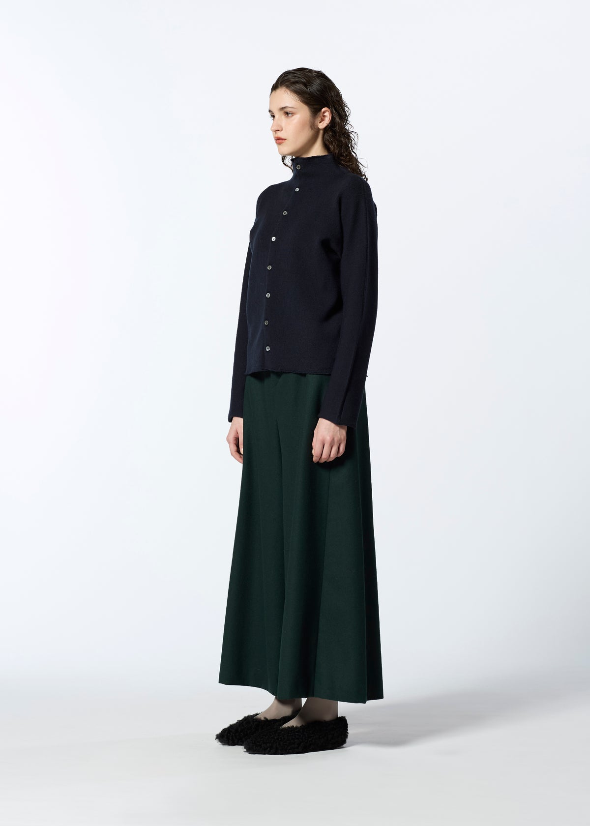 MILLED FLANNEL Trousers Black
