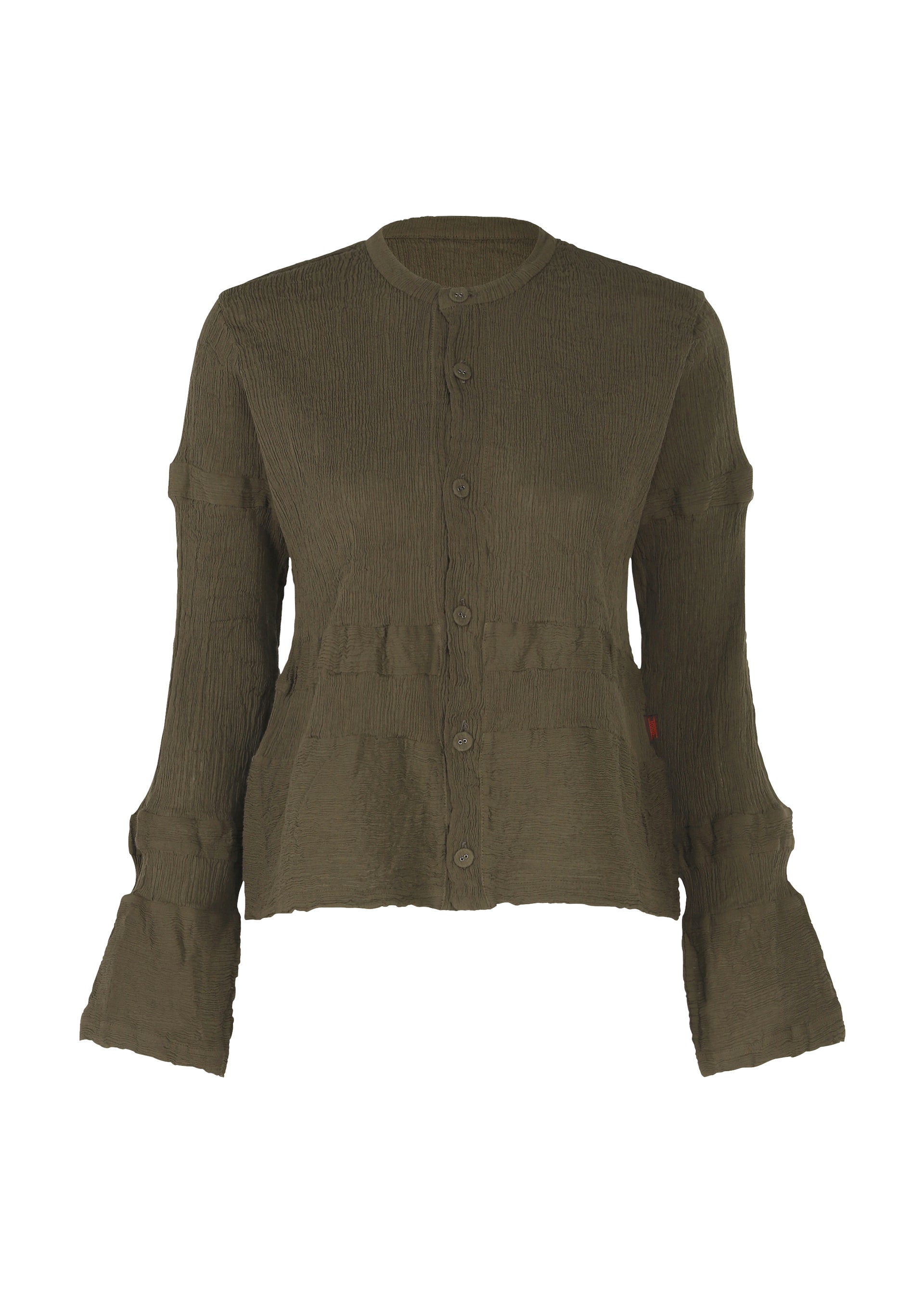 KYO CHIJIMI HORIZONTAL STRIPE Cardigan Khaki
