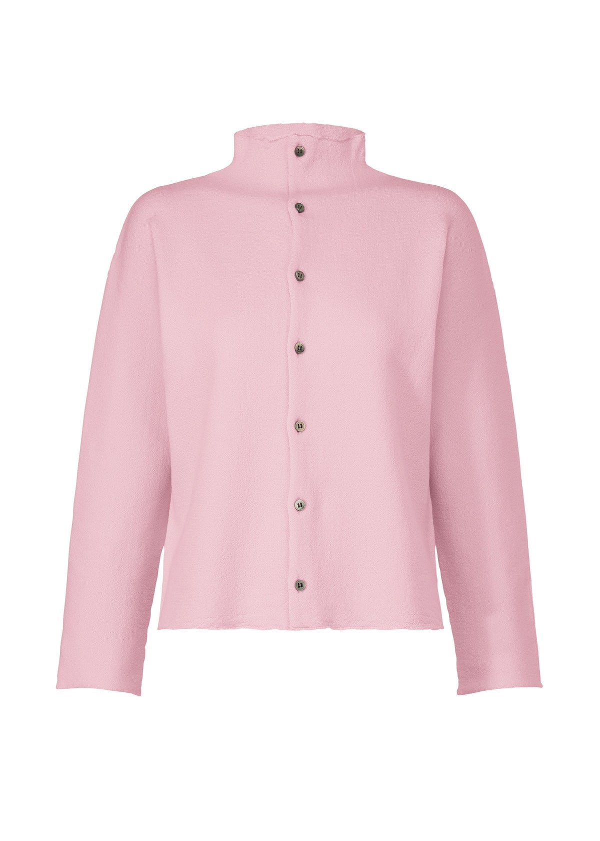 A product shot of the HAAT WOOL SEAMLESS cardigan in pale pink (21).