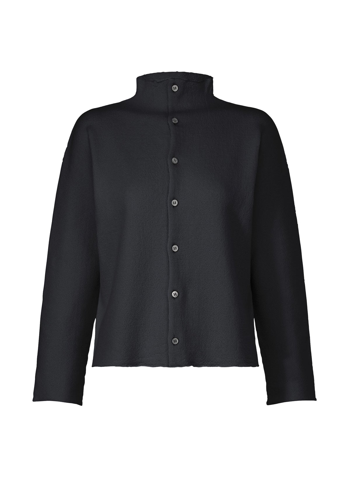 A product shot of the HAAT WOOL SEAMLESS cardigan in dark navy (76).