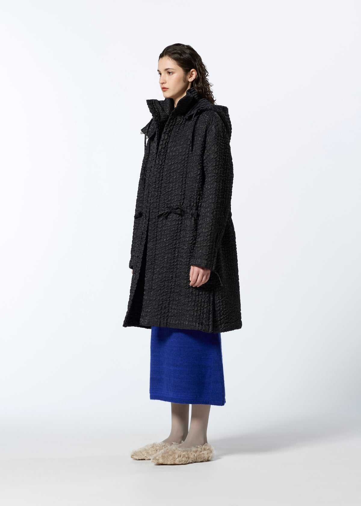 HOODED KABIRA COAT Coat Black