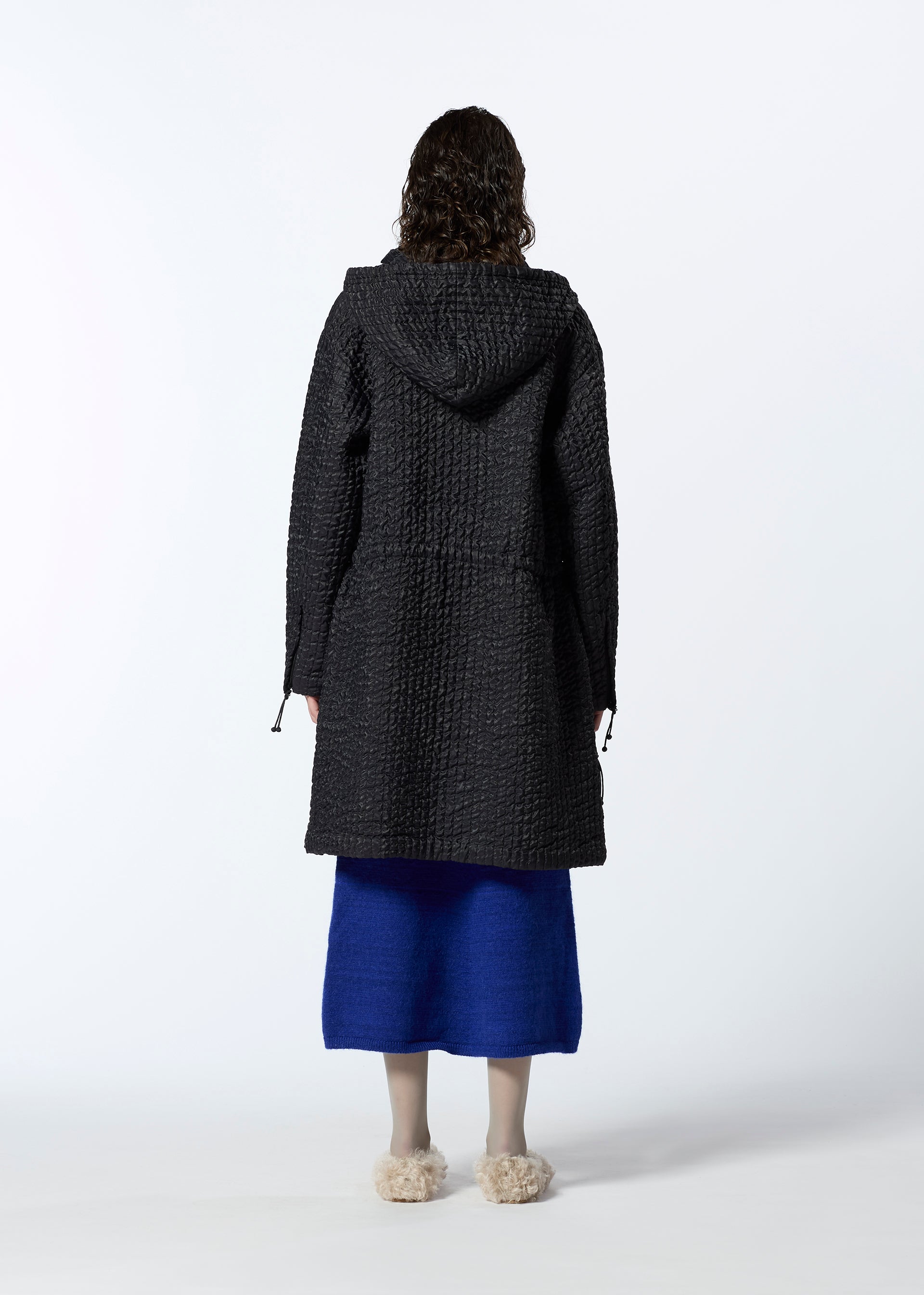 HOODED KABIRA COAT Coat Black