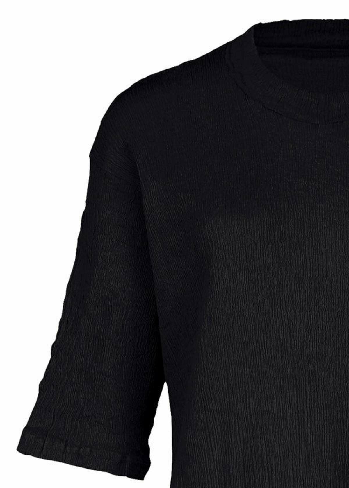 A detail shot of the HAAT KYO CHIJIMI BASIC dress
