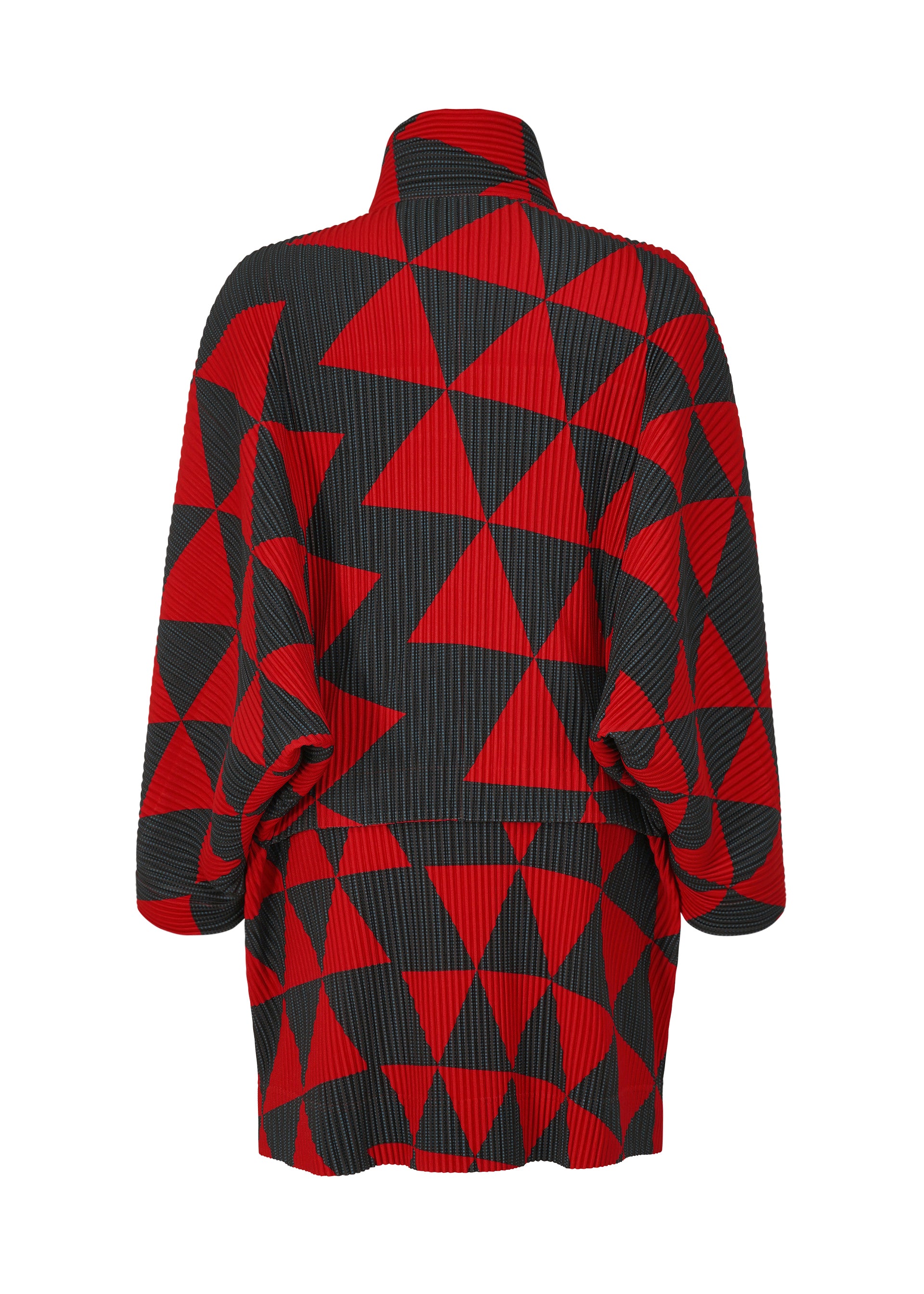 TRIANGULAR GRID Coat Grey