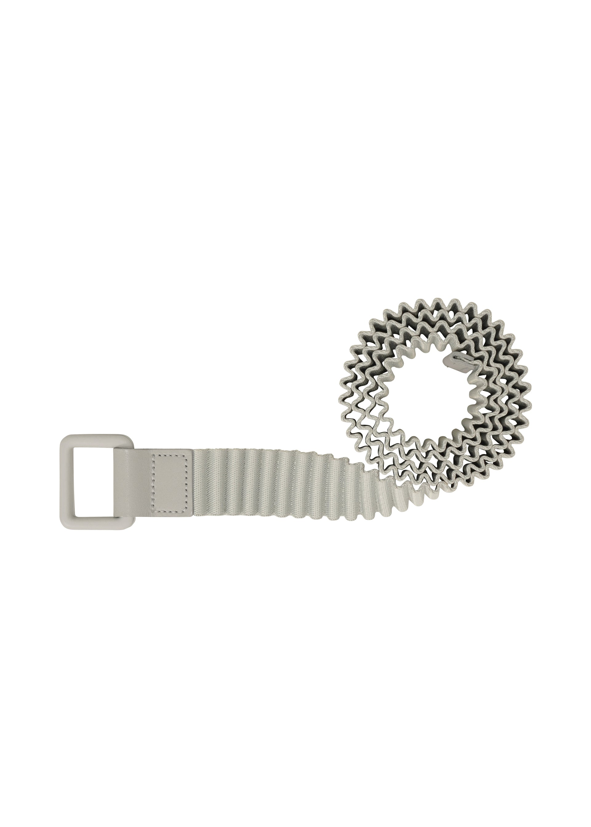 A product shot of the HOMME PLISSÉ ISSEY MIYAKE PLEATS BELT belt in light grey (11)