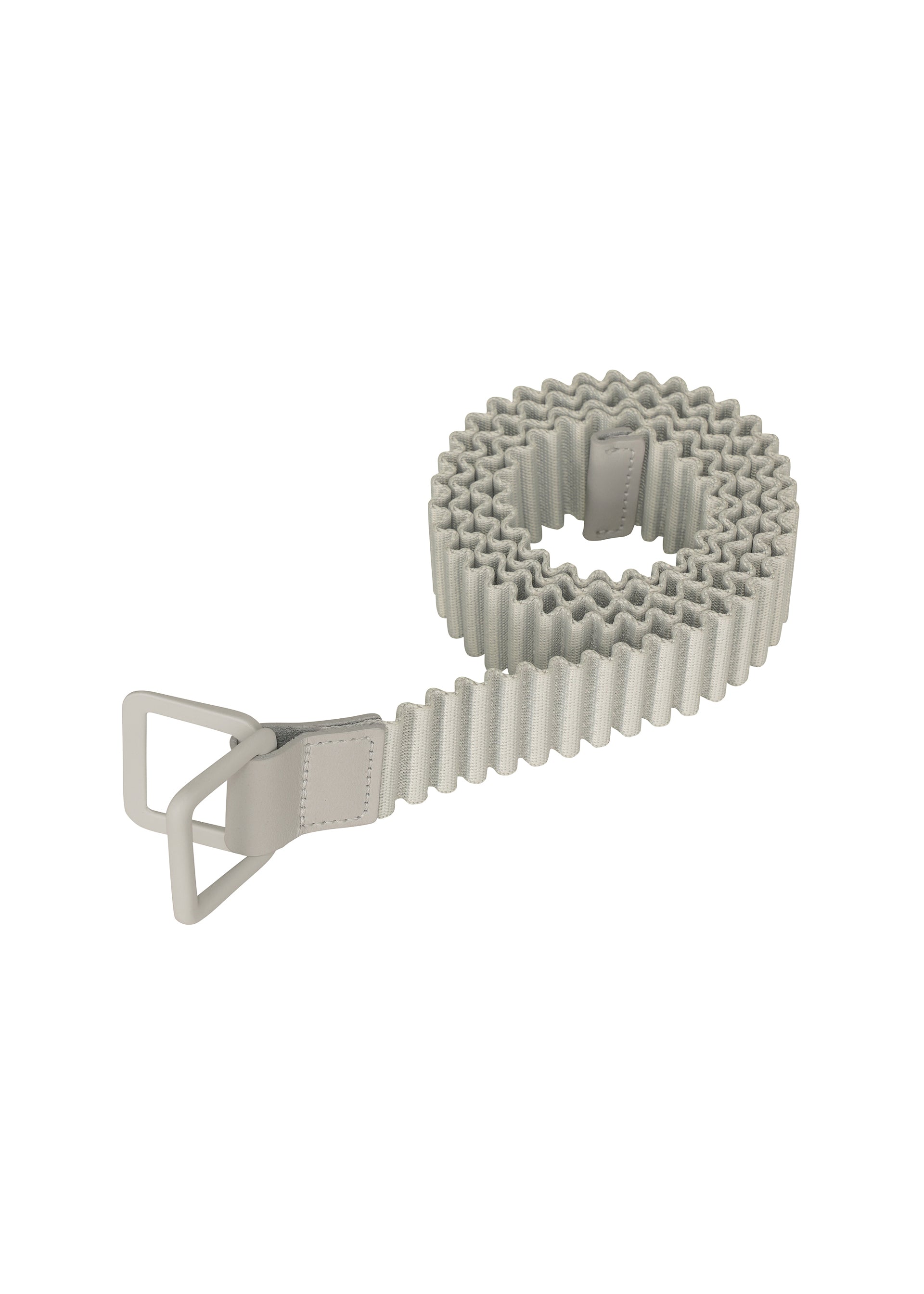 A detail shot of the HOMME PLISSÉ ISSEY MIYAKE PLEATS BELT belt