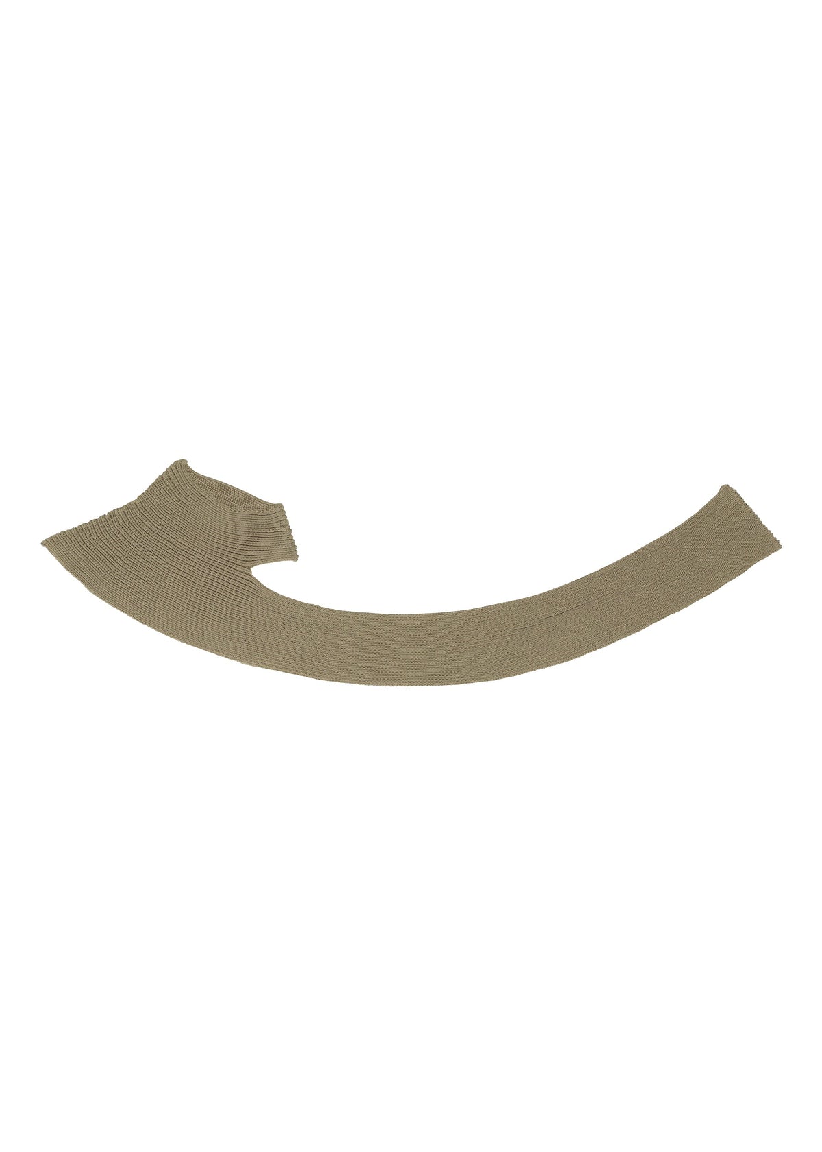 A product shot of the HOMME PLISSÉ ISSEY MIYAKE BEANIE SCARF hat in khaki (65).