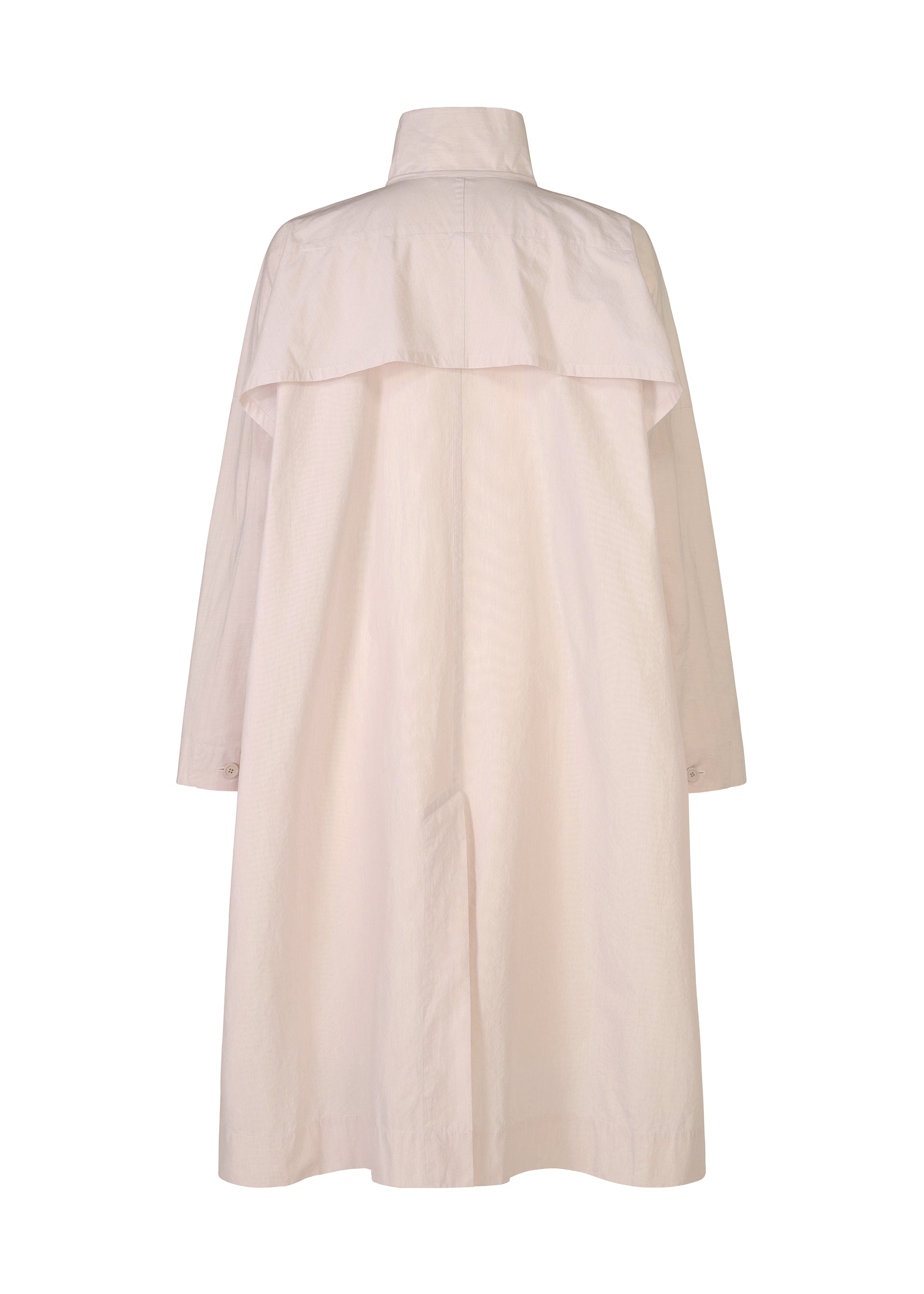 A detail shot of the HOMME PLISSÉ ISSEY MIYAKE FRESHEN coat.