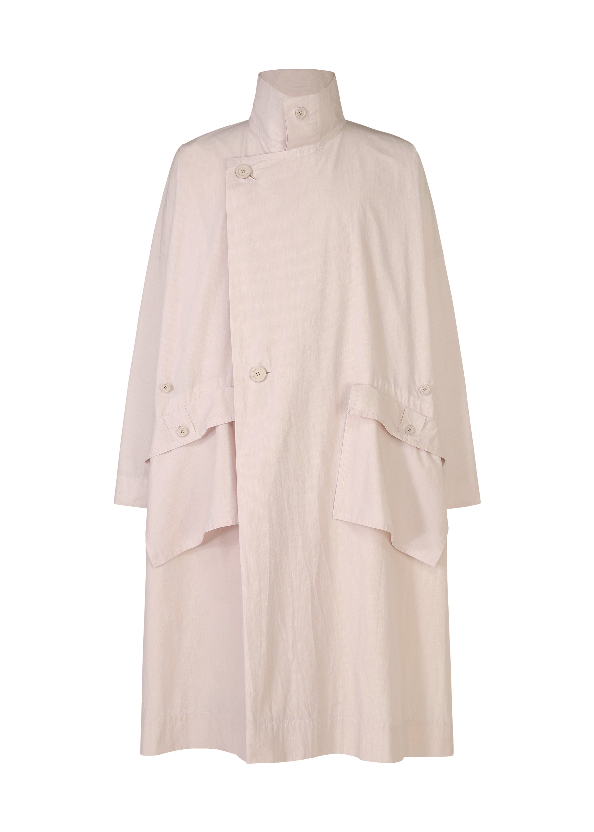 A detail shot of the HOMME PLISSÉ ISSEY MIYAKE FRESHEN coat.