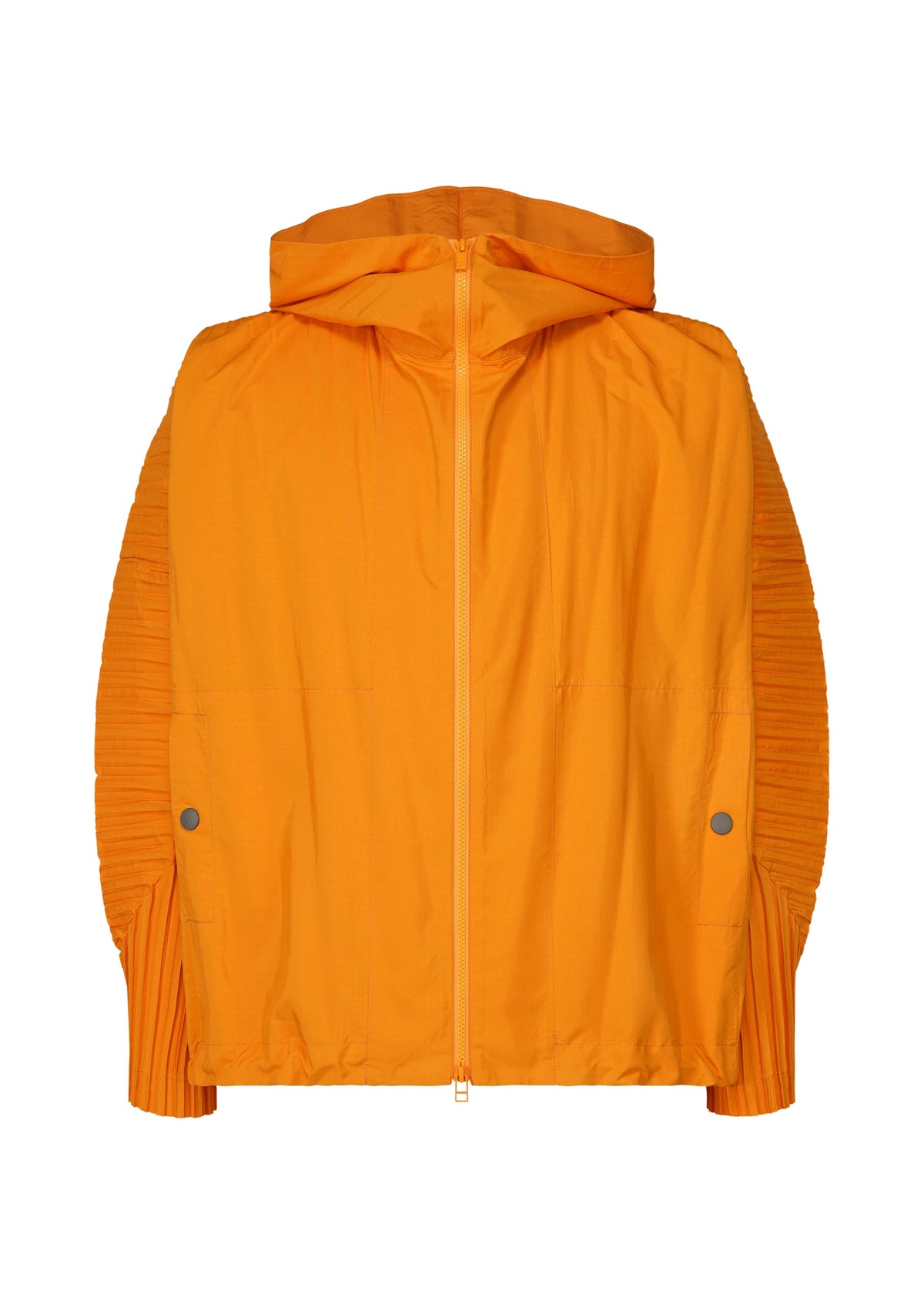 A product shot of the HOMME PLISSÉ ISSEY MIYAKE CASCADE jacket in orange (32).