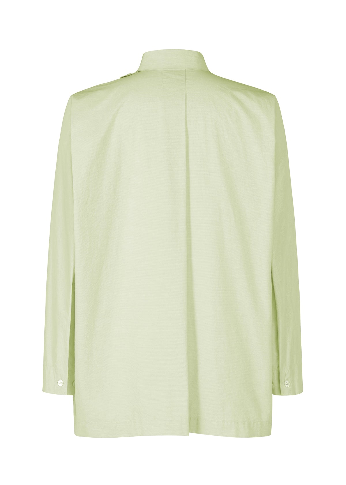 A detail shot of the HOMME PLISSÉ ISSEY MIYAKE FRESHEN shirt.