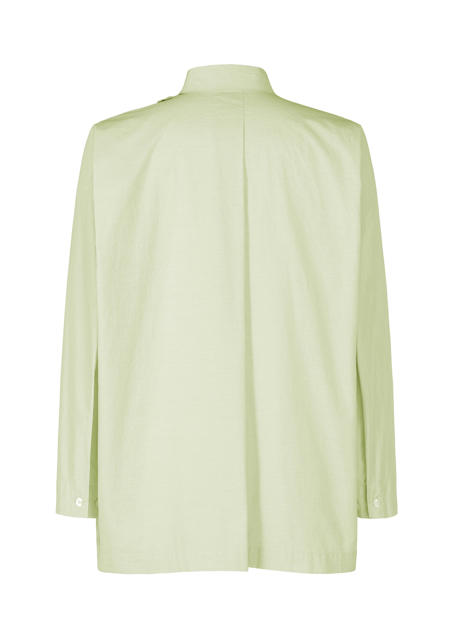 A detail shot of the HOMME PLISSÉ ISSEY MIYAKE FRESHEN shirt.