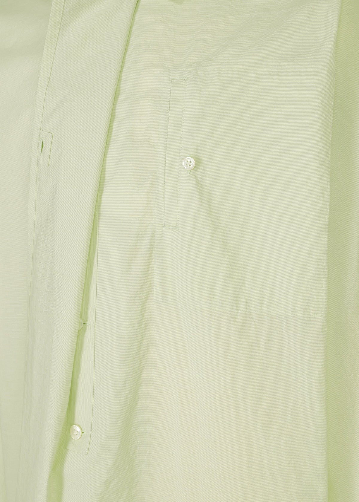 A detail shot of the HOMME PLISSÉ ISSEY MIYAKE FRESHEN shirt.