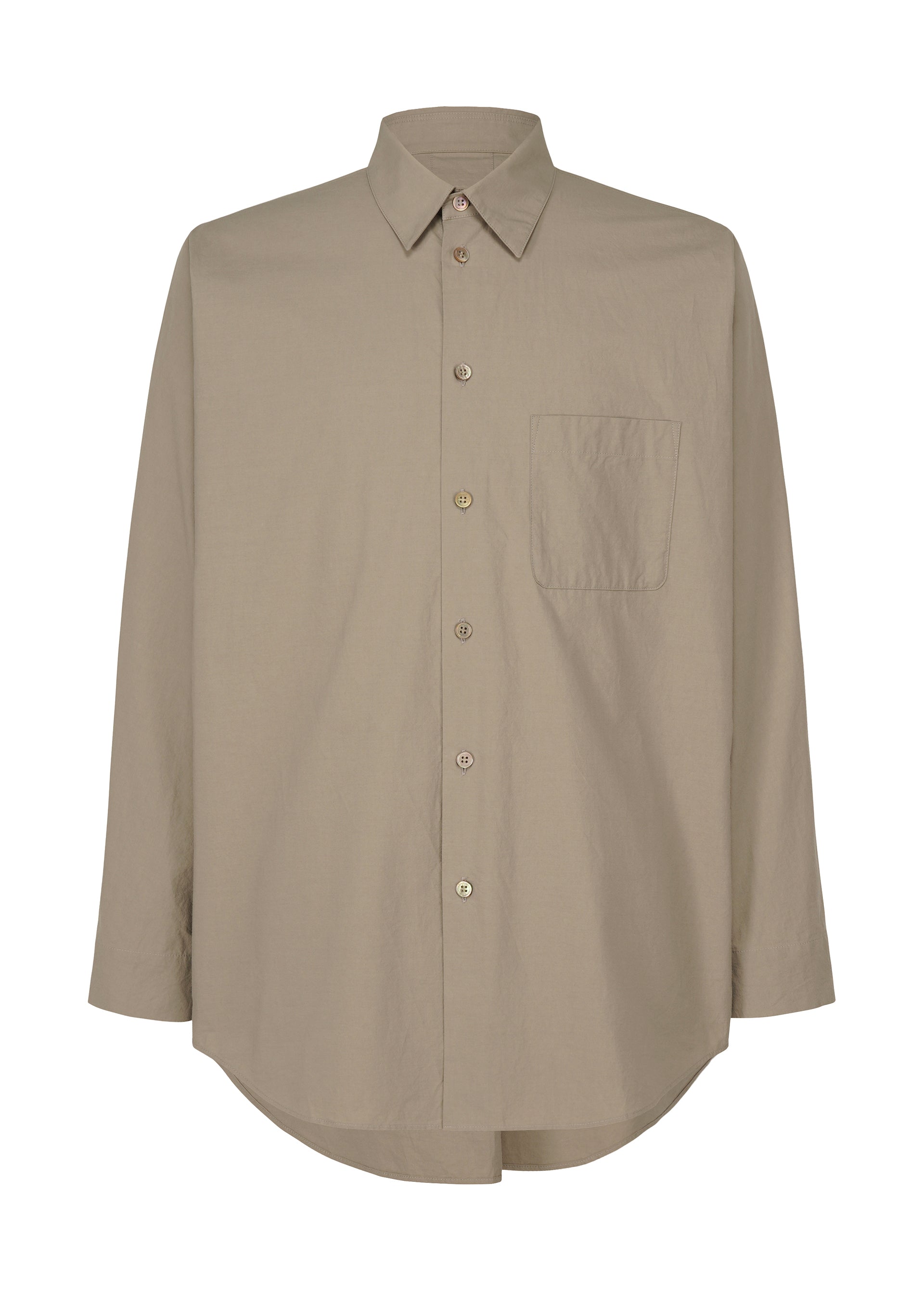 A product shot of the HOMME PLISSÉ ISSEY MIYAKE STREAMLINE SHIRT shirt in grey (12).