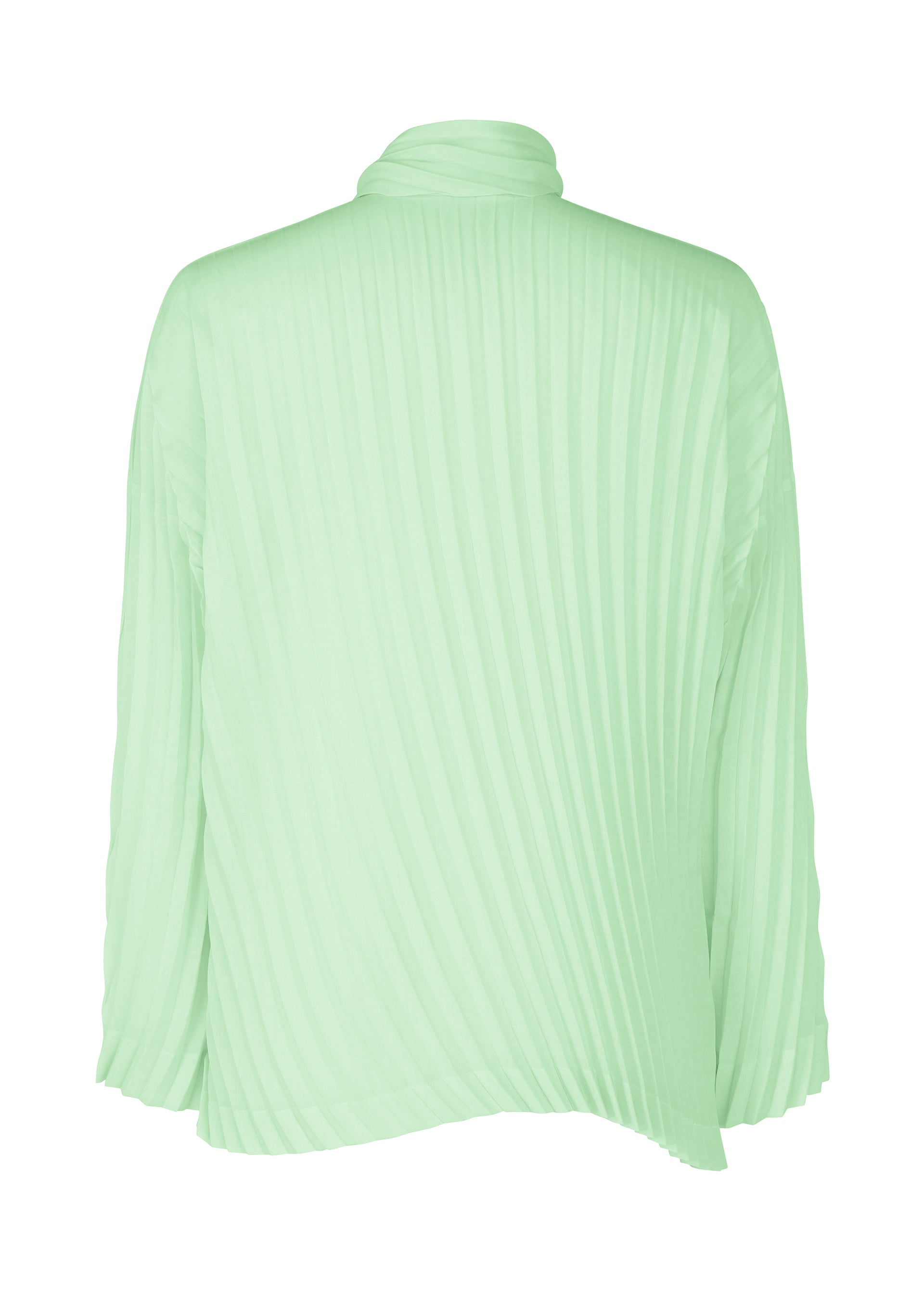 A detail shot of the HOMME PLISSÉ ISSEY MIYAKE WINDSWEPT SHIRT shirt.