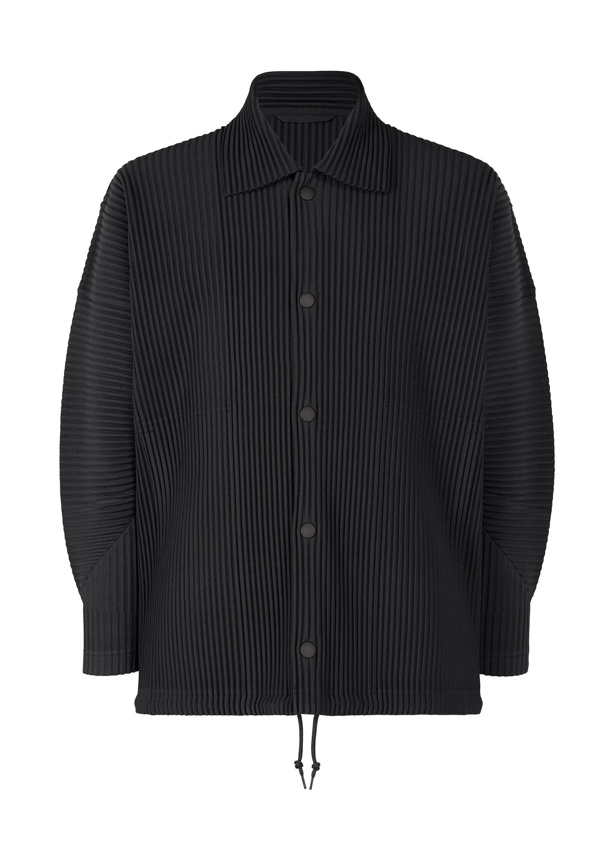 A product shot of the HOMME PLISSÉ ISSEY MIYAKE MC MARCH jacket in black (15).