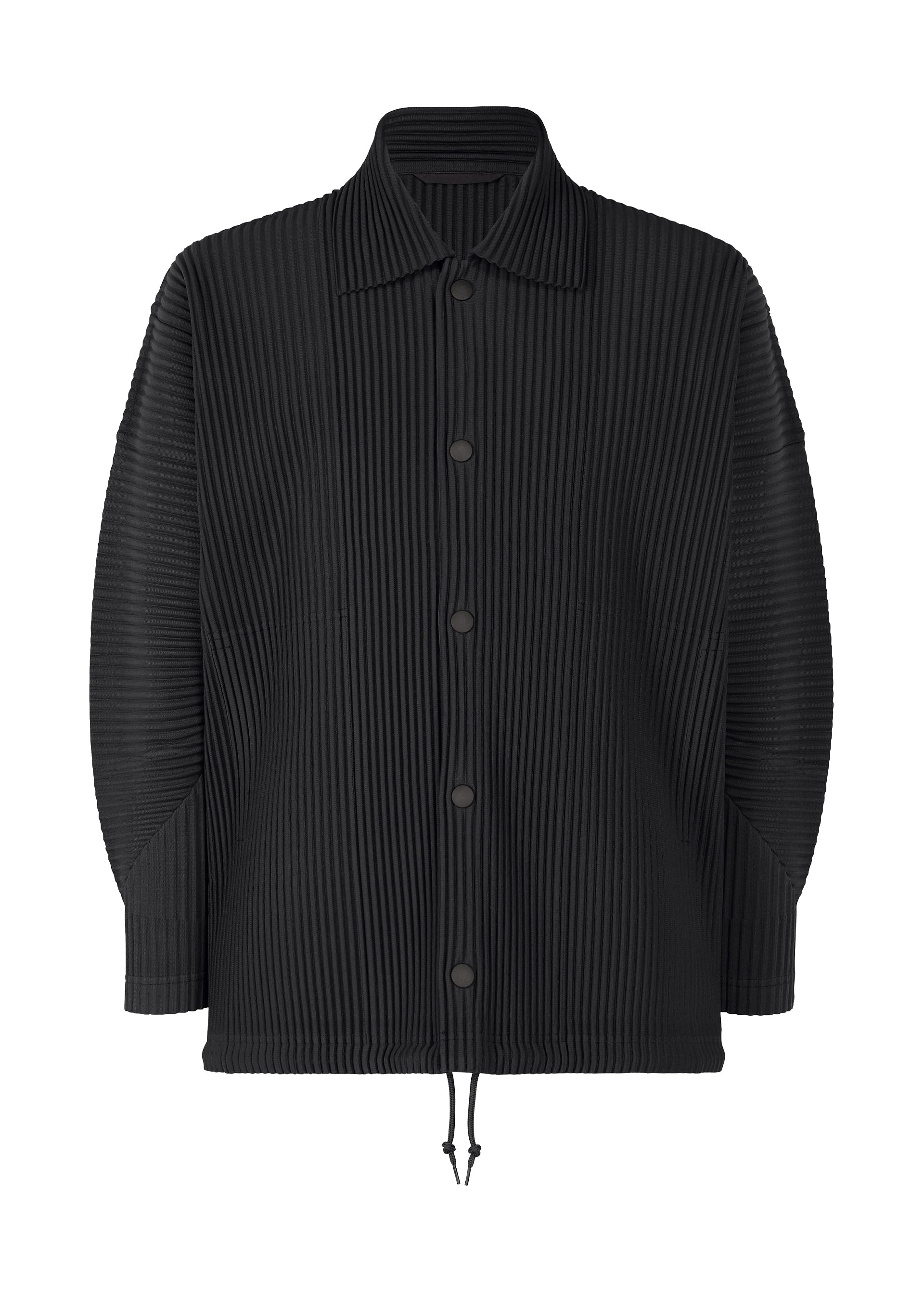 A product shot of the HOMME PLISSÉ ISSEY MIYAKE MC MARCH jacket in black (15).