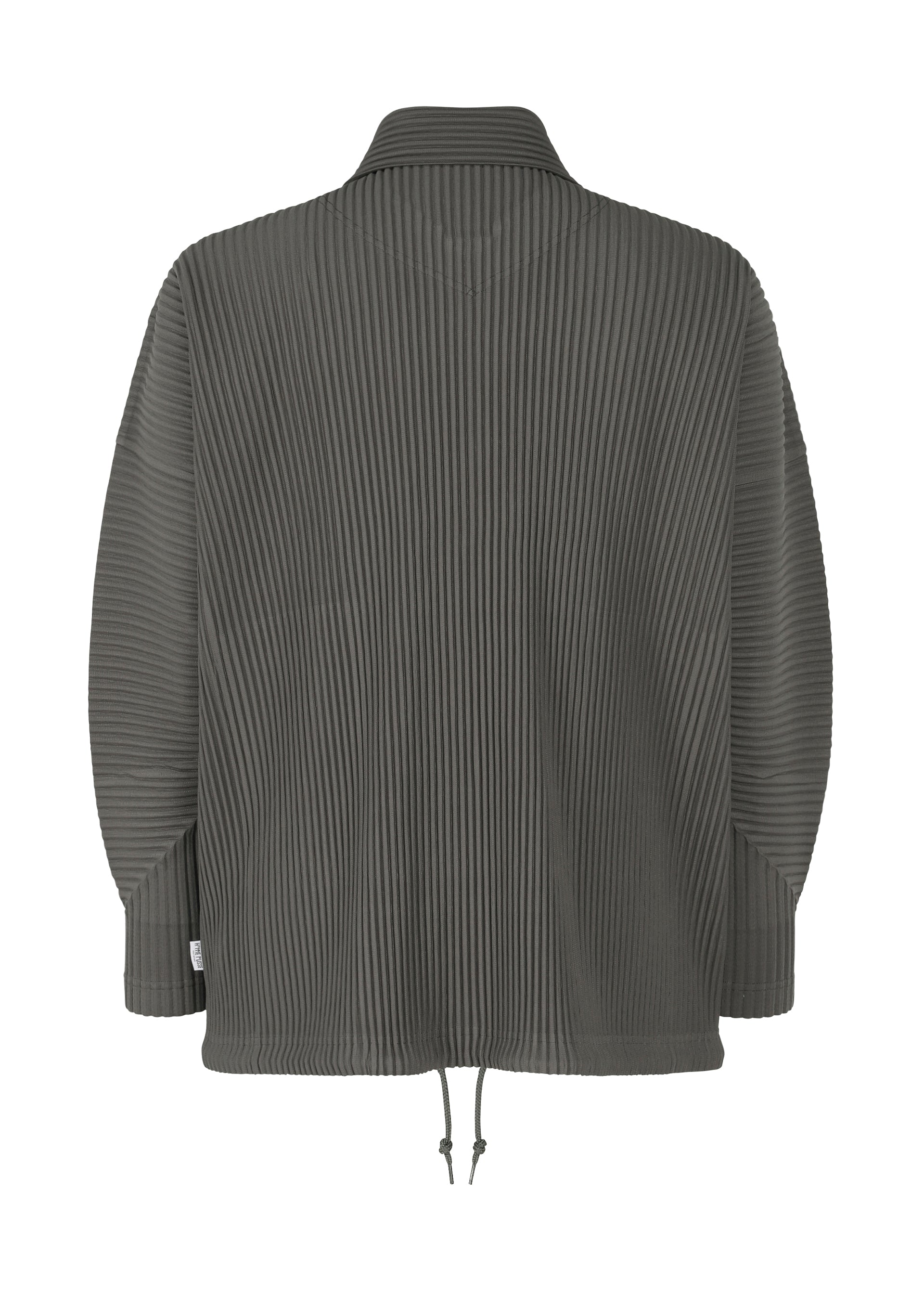 A detail shot of the HOMME PLISSÉ ISSEY MIYAKE MC MARCH jacket.