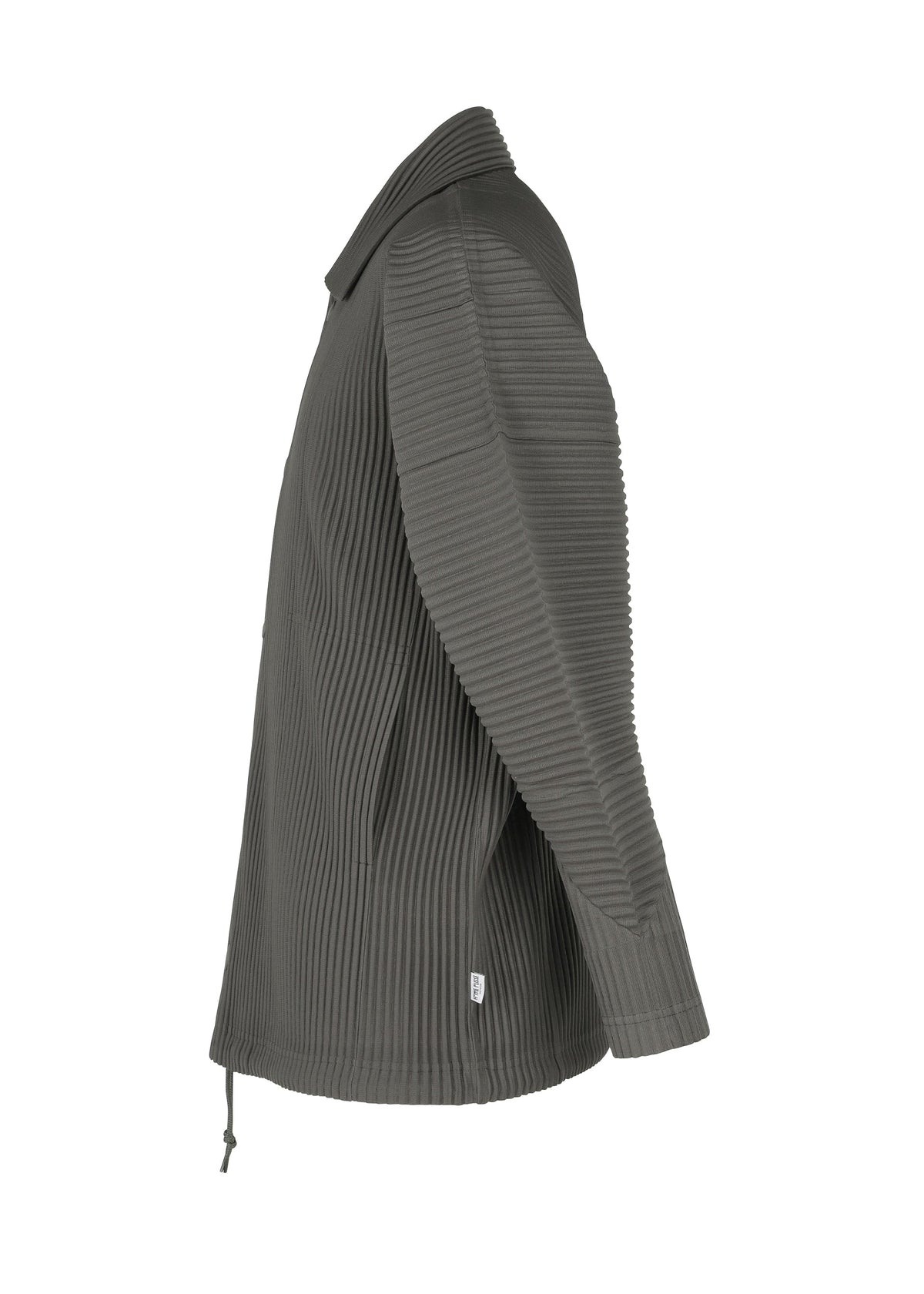 A detail shot of the HOMME PLISSÉ ISSEY MIYAKE MC MARCH jacket.