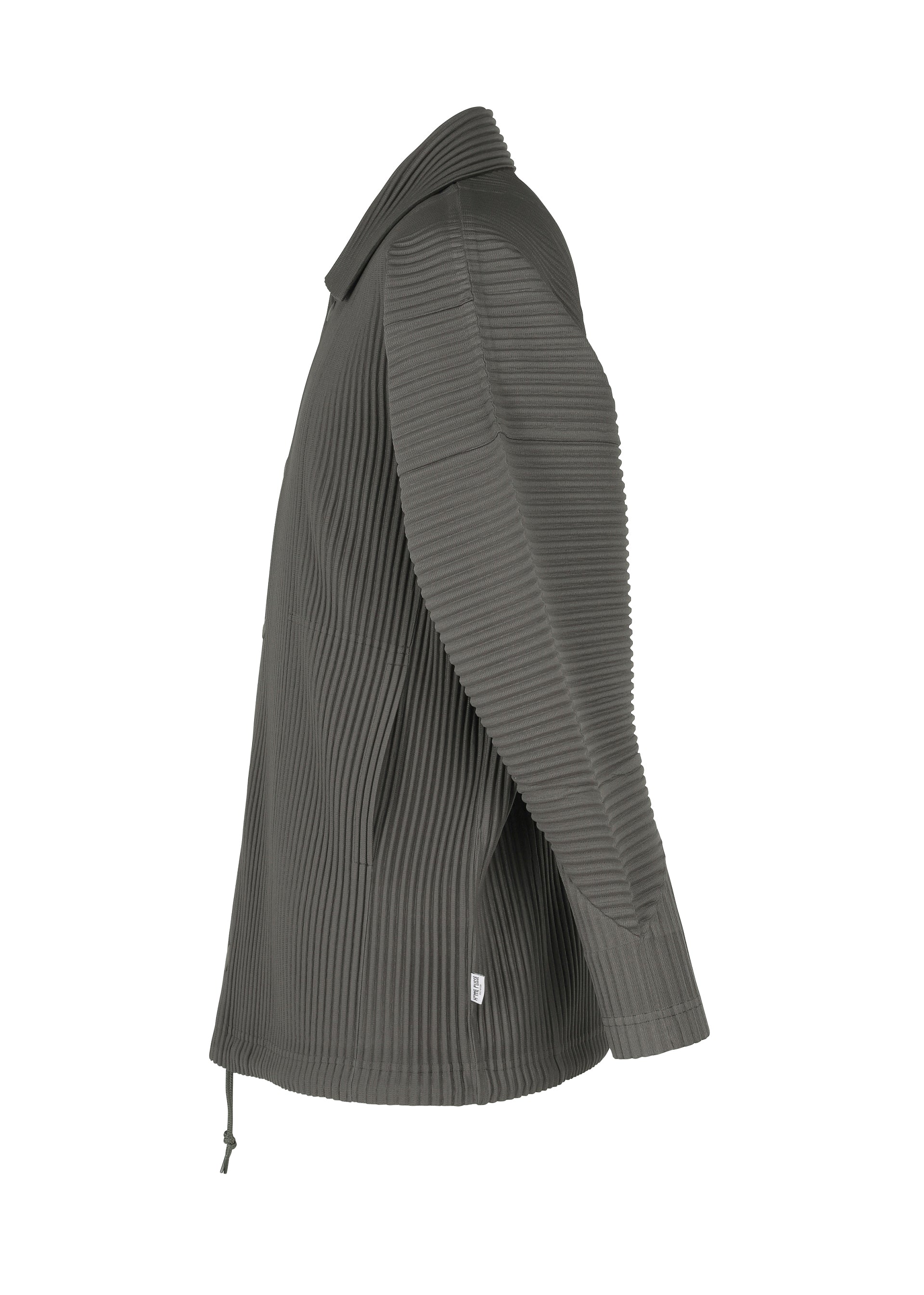 A detail shot of the HOMME PLISSÉ ISSEY MIYAKE MC MARCH jacket.