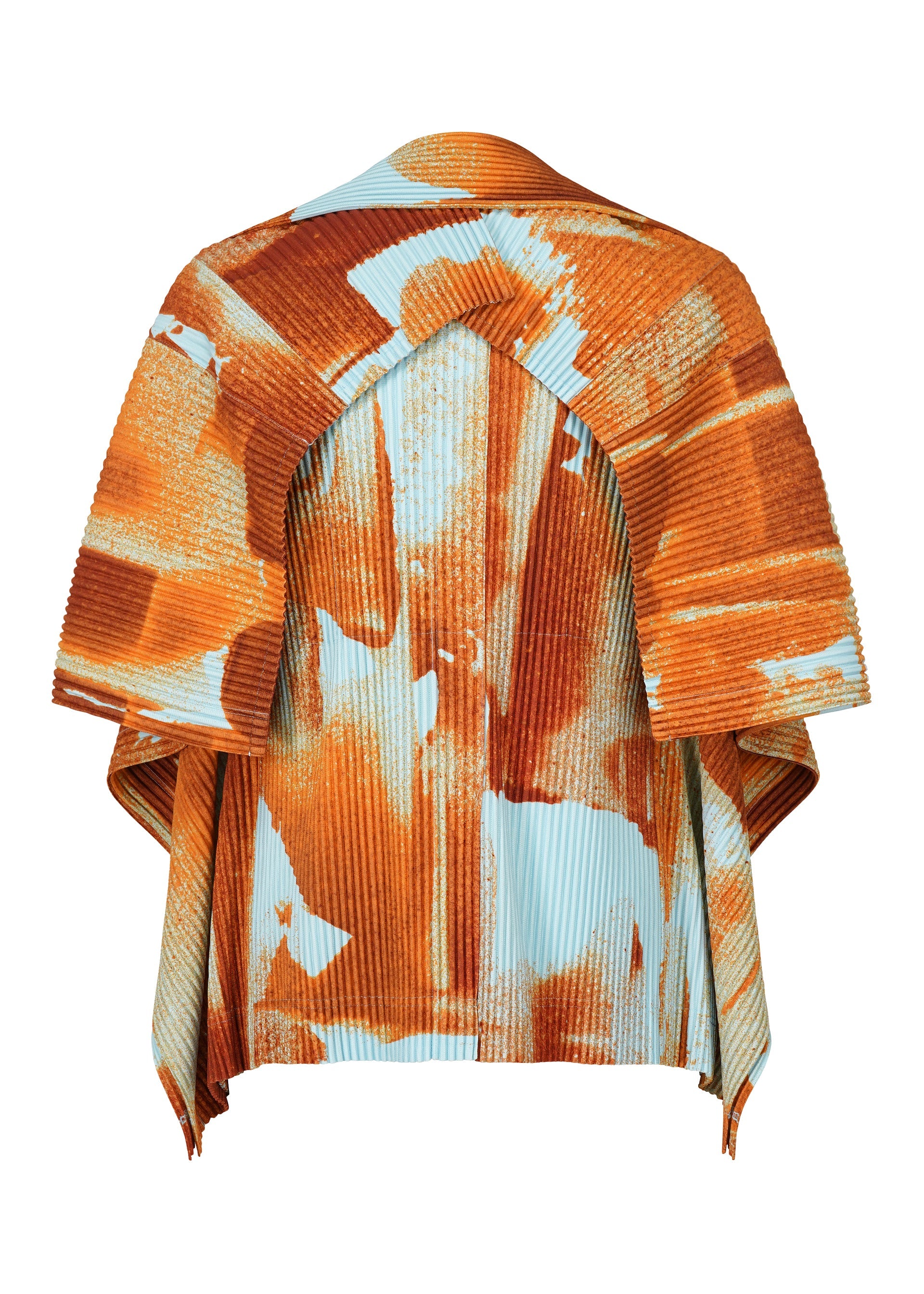 A detail shot of the HOMME PLISSÉ ISSEY MIYAKE WIND WALK jacket.