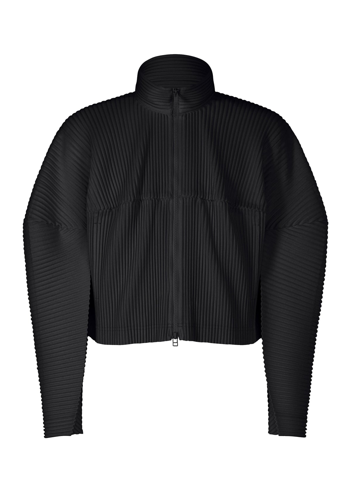 A product shot of the HOMME PLISSÉ ISSEY MIYAKE KINETIC SCULPTURE jacket in black (15).