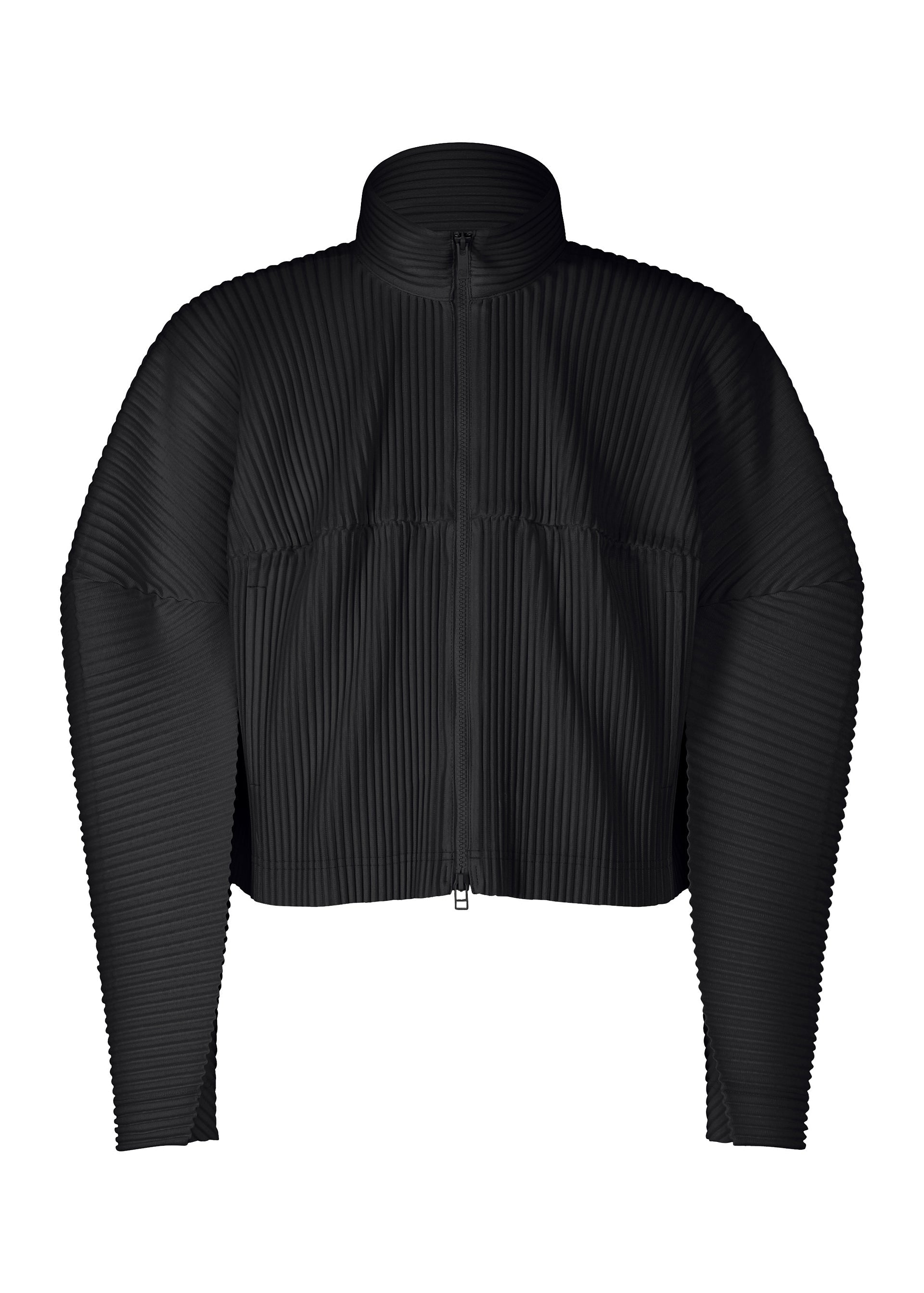 A product shot of the HOMME PLISSÉ ISSEY MIYAKE KINETIC SCULPTURE jacket in black (15).