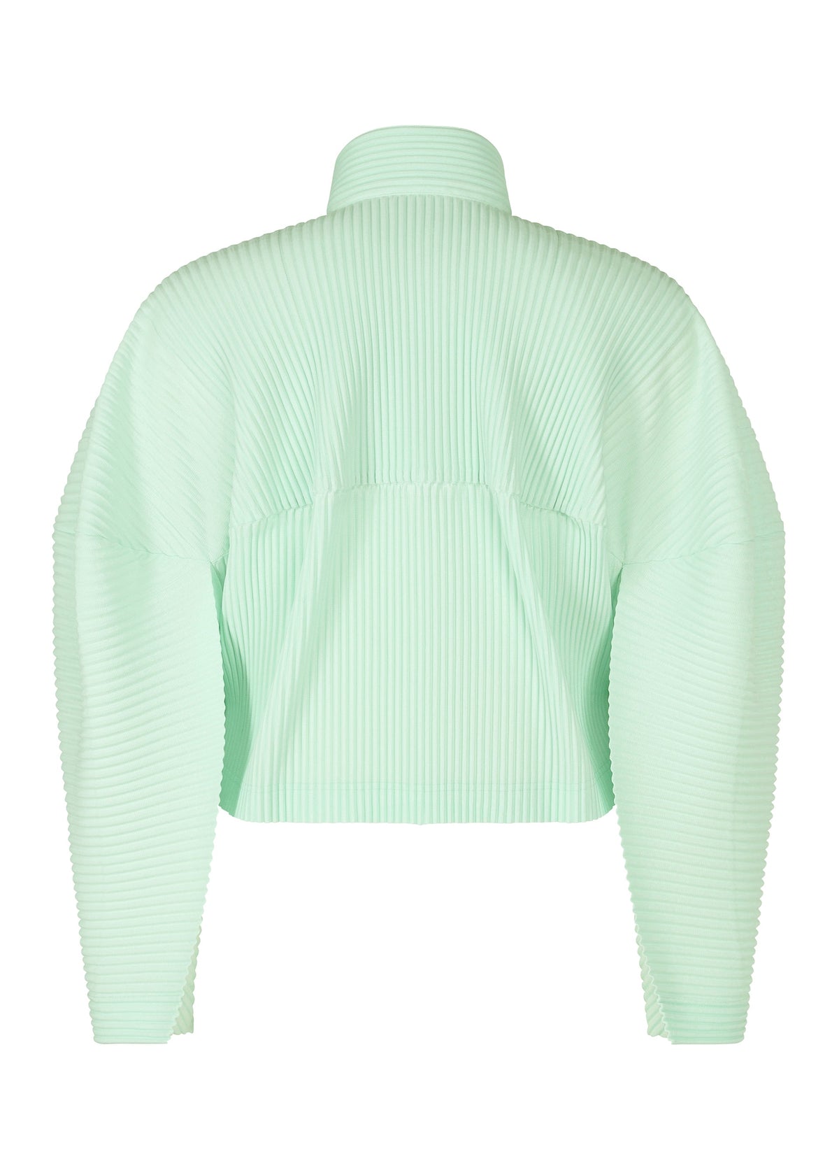 A detail shot of the HOMME PLISSÉ ISSEY MIYAKE KINETIC SCULPTURE jacket.