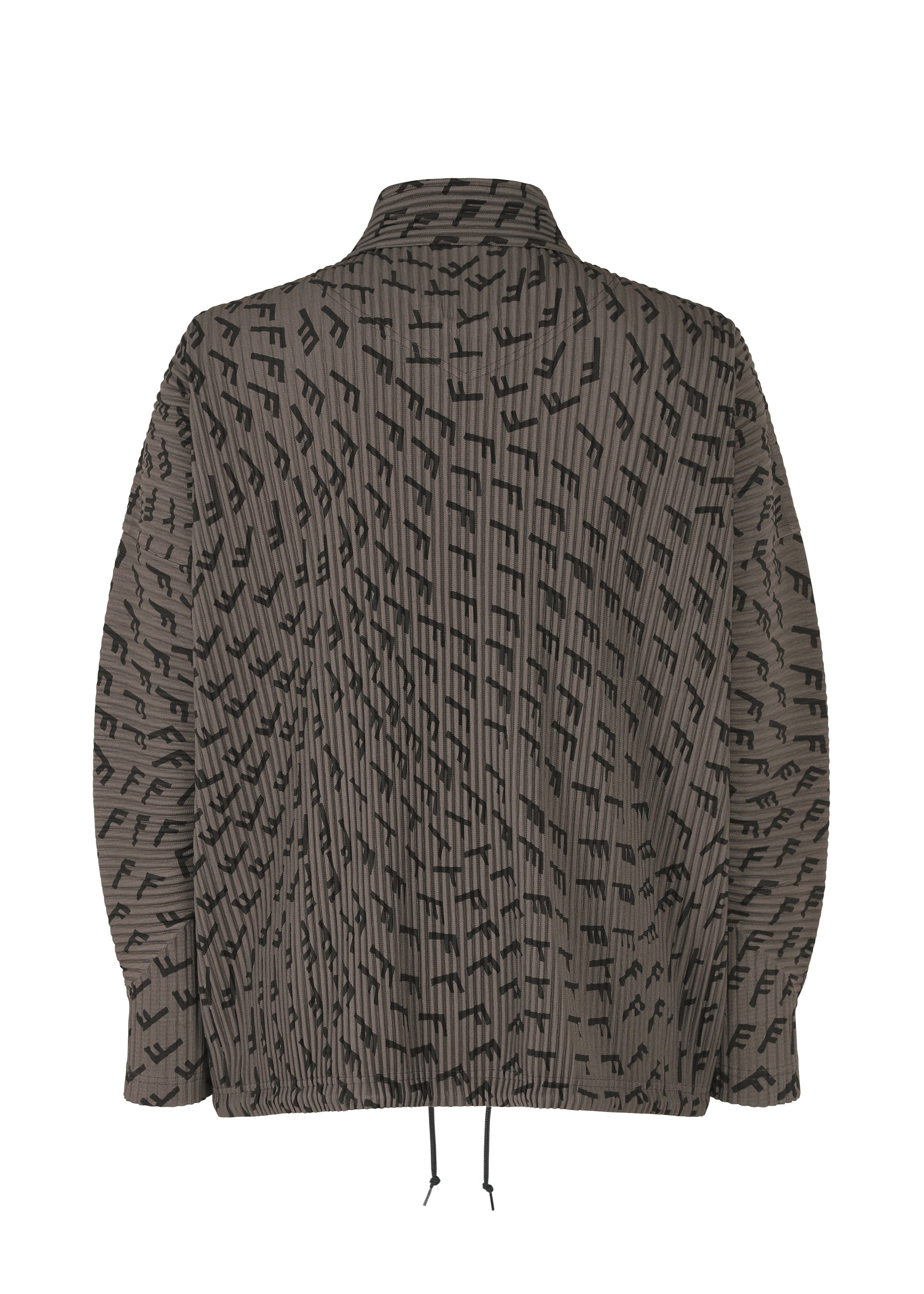 A detail shot of the HOMME PLISSÉ ISSEY MIYAKE WIND SPEED jacket.