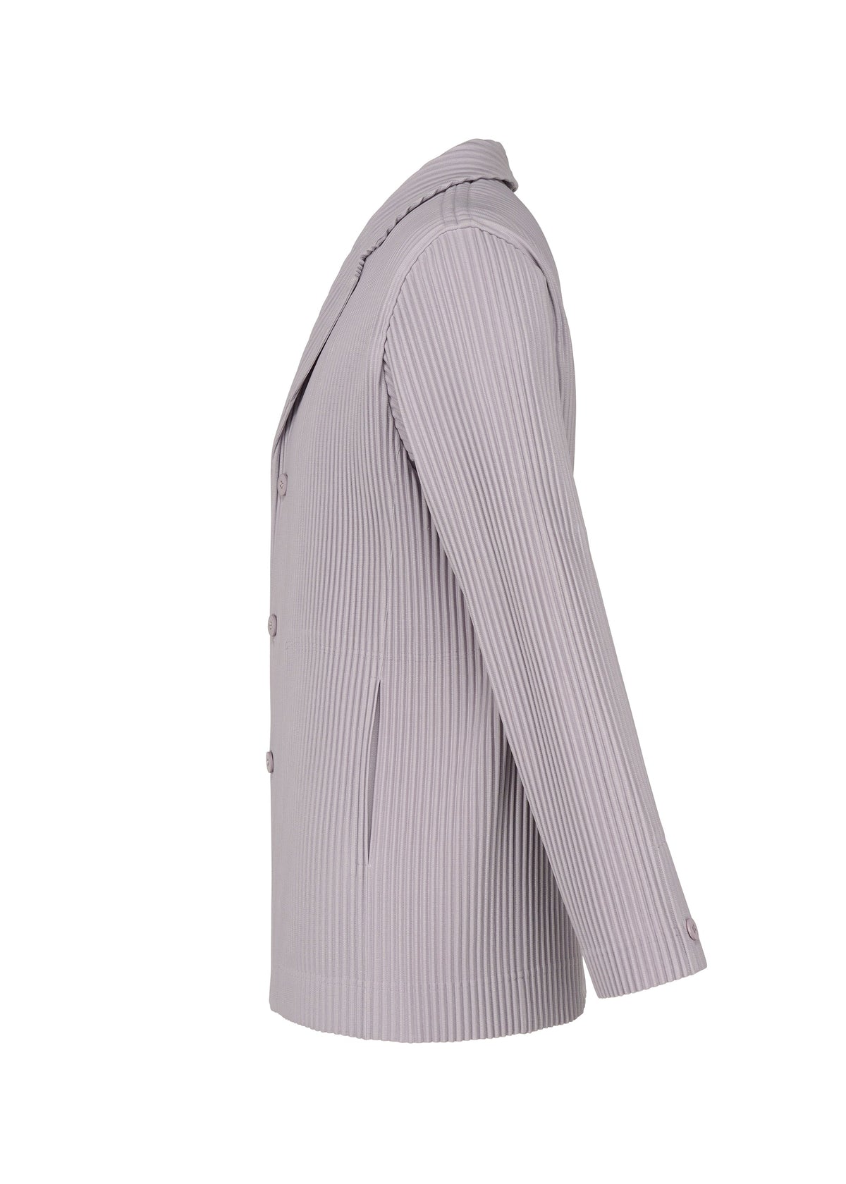 A detail shot of the HOMME PLISSÉ ISSEY MIYAKE TAILORED PLEATS 2 jacket.