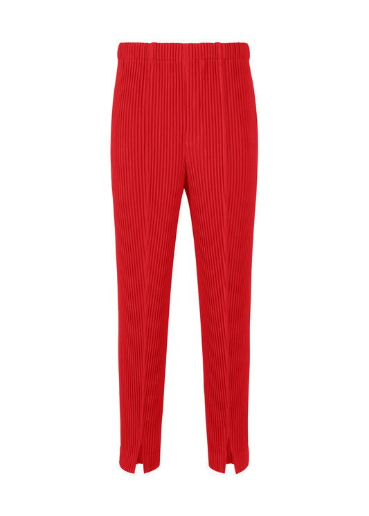 A product shot of the HOMME PLISSÉ ISSEY MIYAKE PLEATS BOTTOMS 2 trousers in red (24).