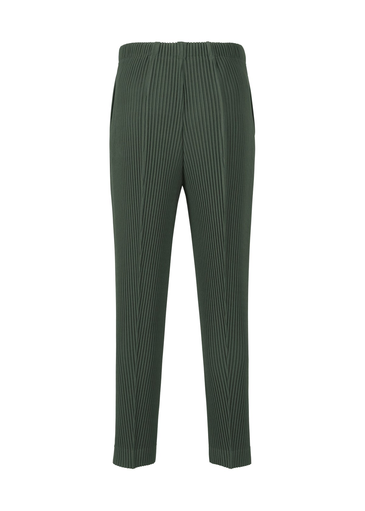 A detail shot of the HOMME PLISSÉ ISSEY MIYAKE PLEATS BOTTOMS 2 trousers.