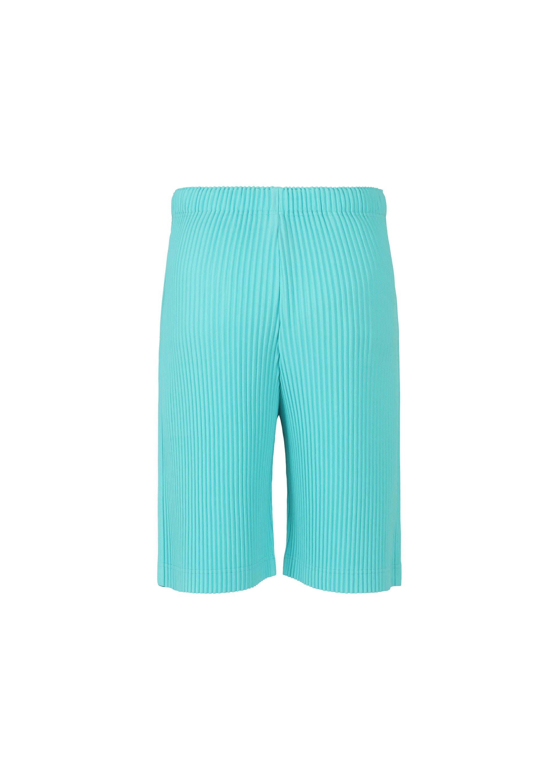 A detail shot of the HOMME PLISSÉ ISSEY MIYAKE COLOR PLEATS trousers.