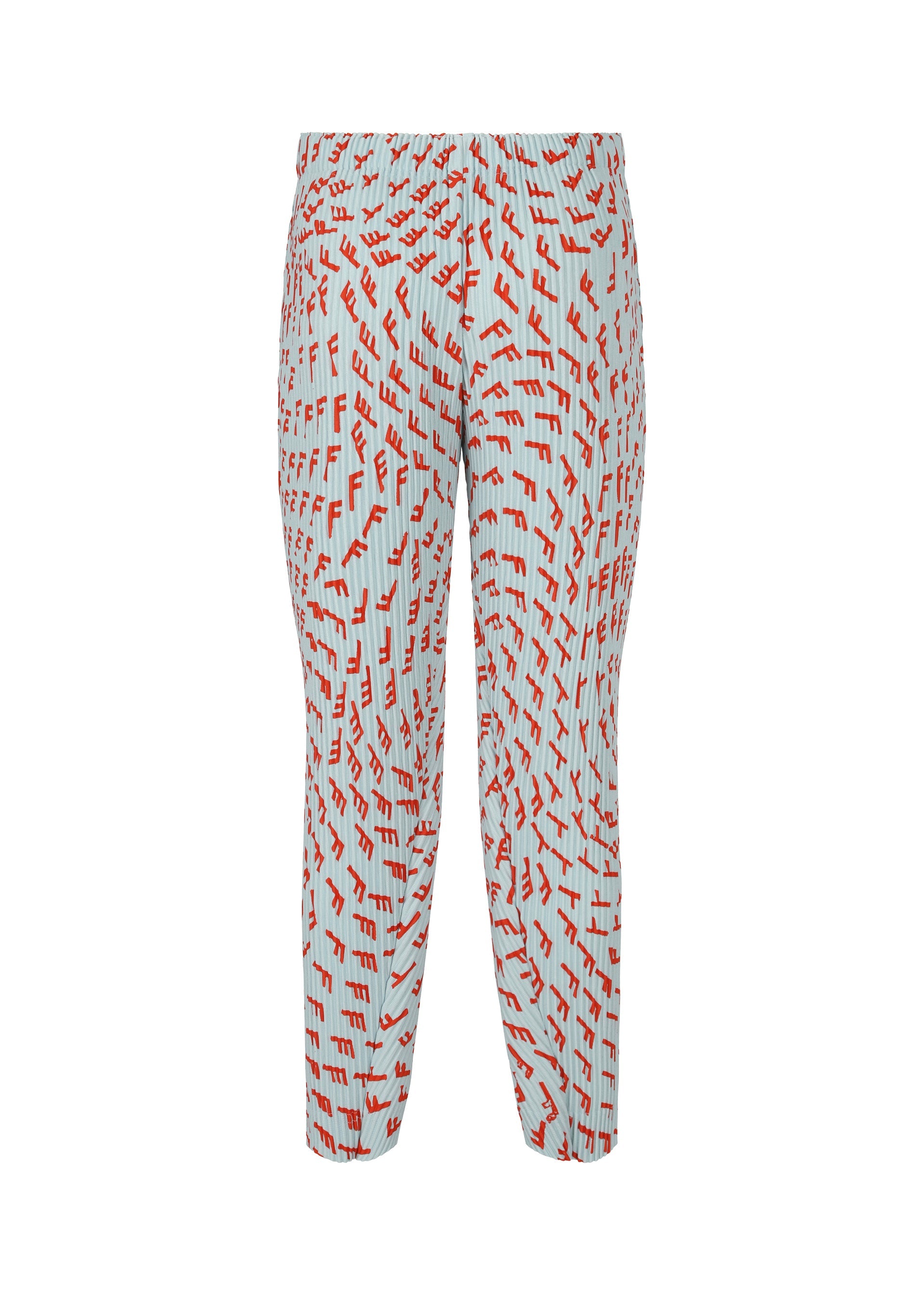 A detail shot of the HOMME PLISSÉ ISSEY MIYAKE WIND SPEED trousers.
