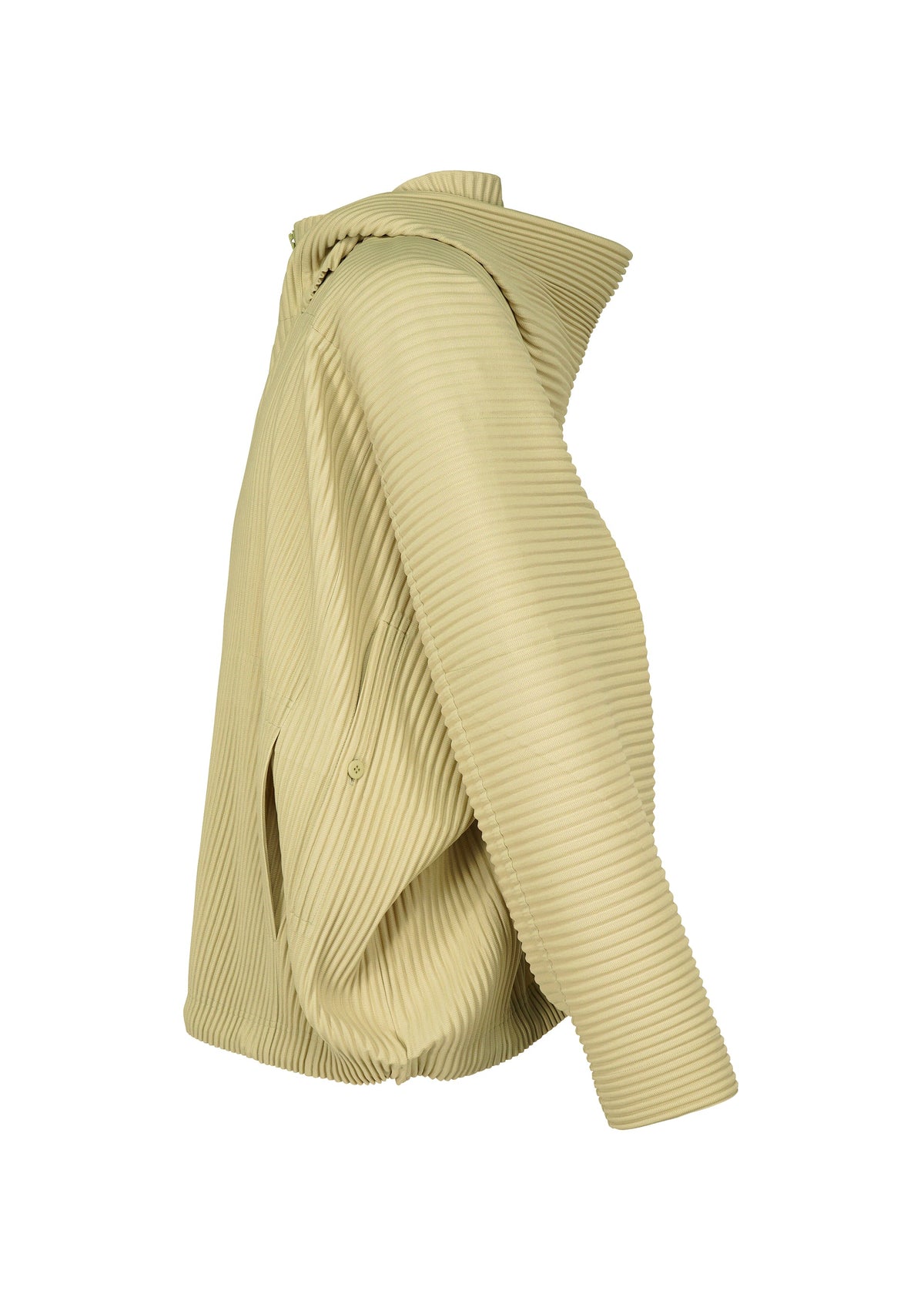 A detail shot of the HOMME PLISSÉ ISSEY MIYAKE MC MAY shirt.