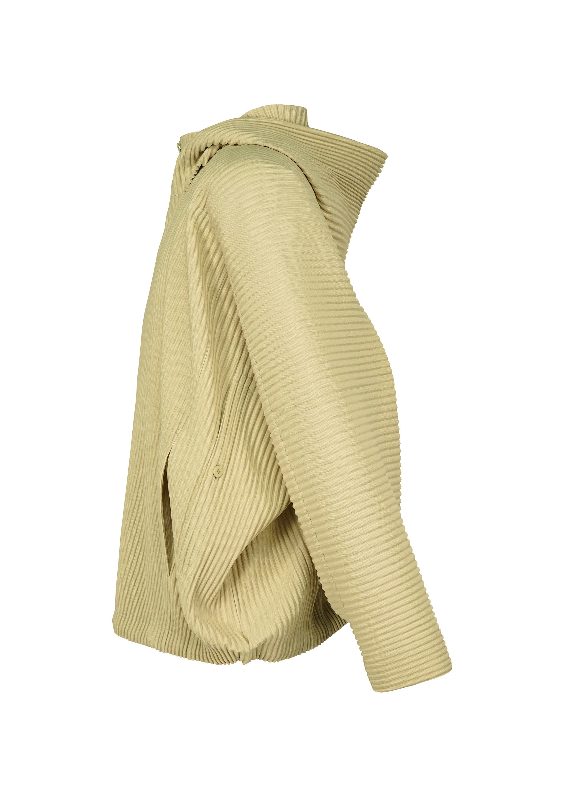 A detail shot of the HOMME PLISSÉ ISSEY MIYAKE MC MAY shirt.