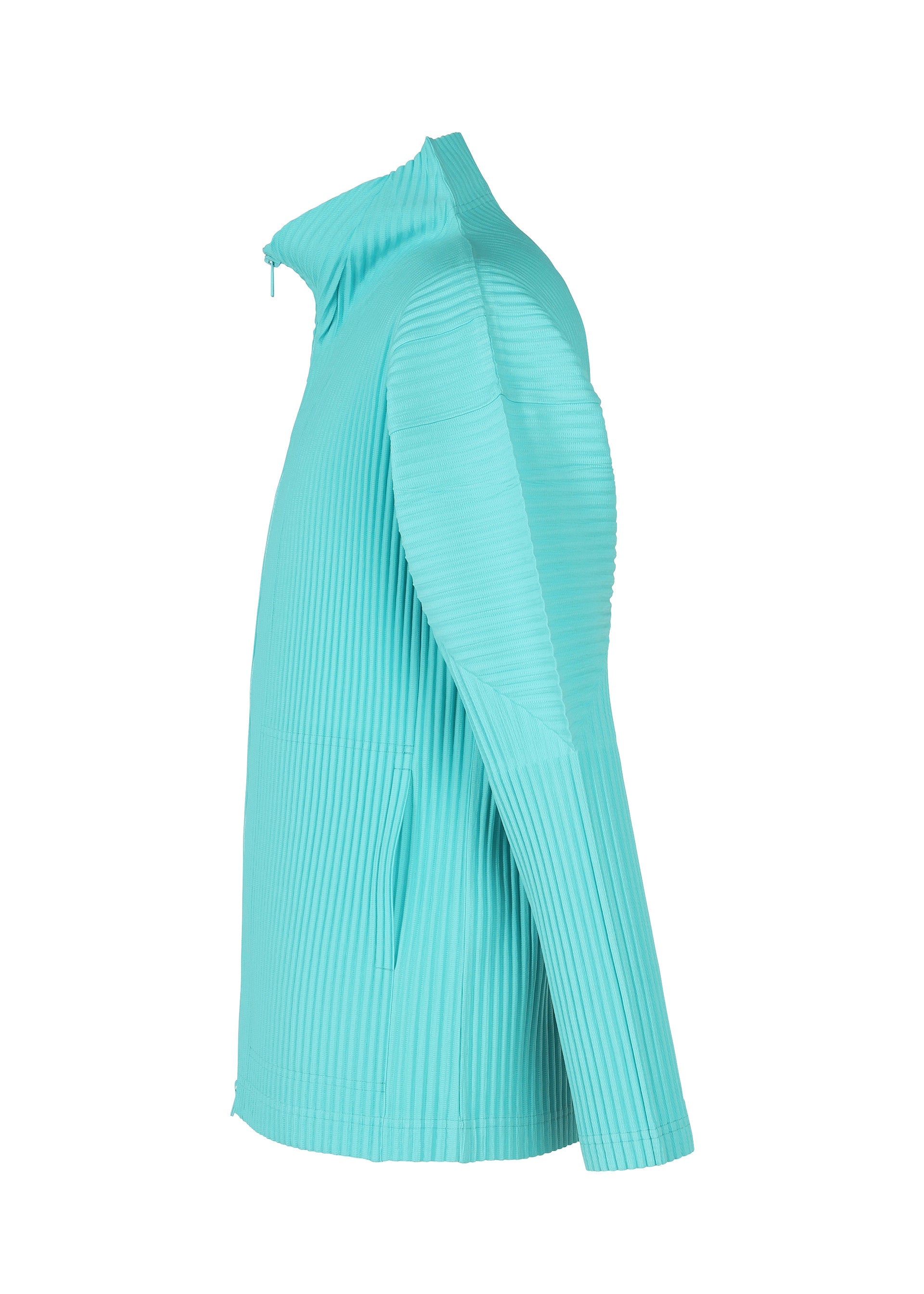 A detail shot of the HOMME PLISSÉ ISSEY MIYAKE COLOR PLEATS shirt.