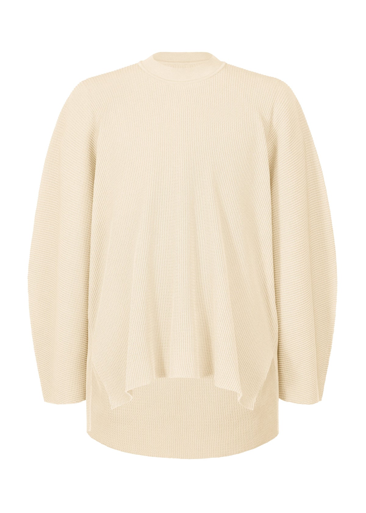 A product shot of the HOMME PLISSÉ ISSEY MIYAKE TIGHT TWIST COTTON KNIT top in beige (40).