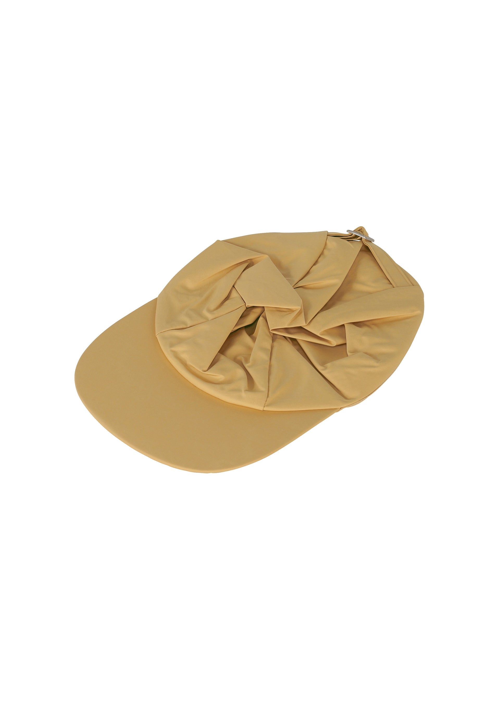 A detail shot of the HOMME PLISSÉ ISSEY MIYAKE STONE CAP hat.
