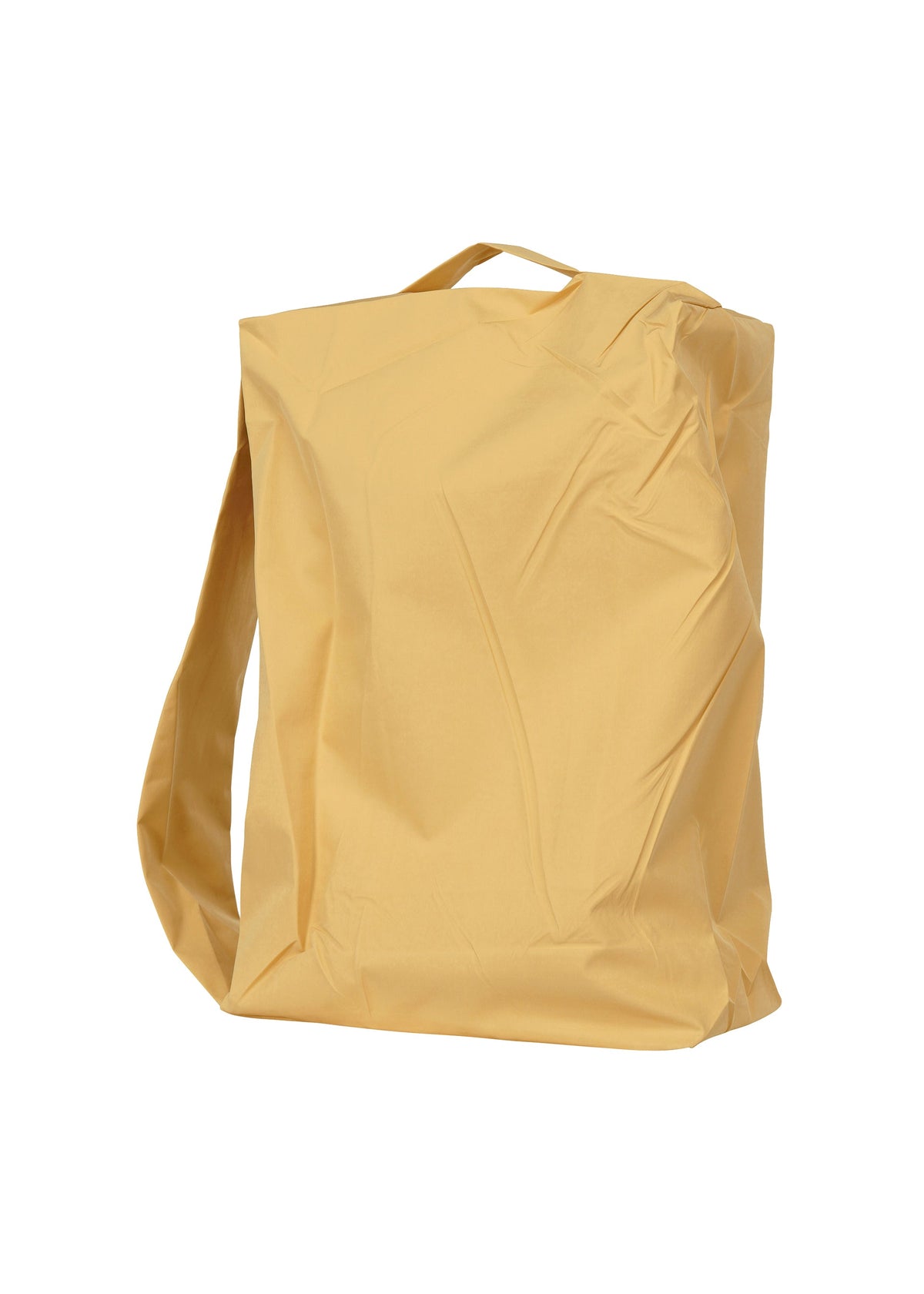 A detail shot of the HOMME PLISSÉ ISSEY MIYAKE STONE BAG bag.