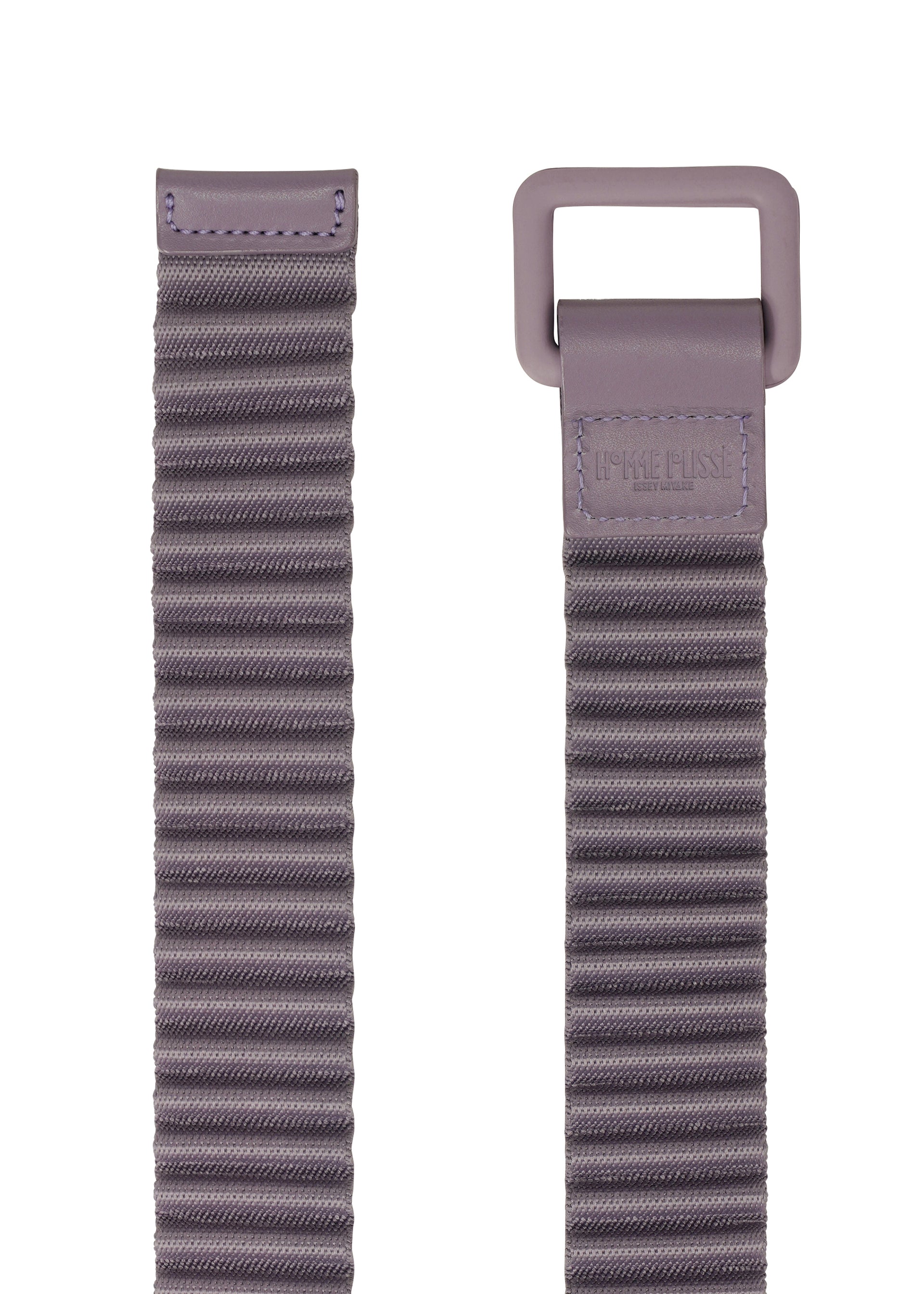 A detail shot of the HOMME PLISSÉ ISSEY MIYAKE PLEATS BELT belt.