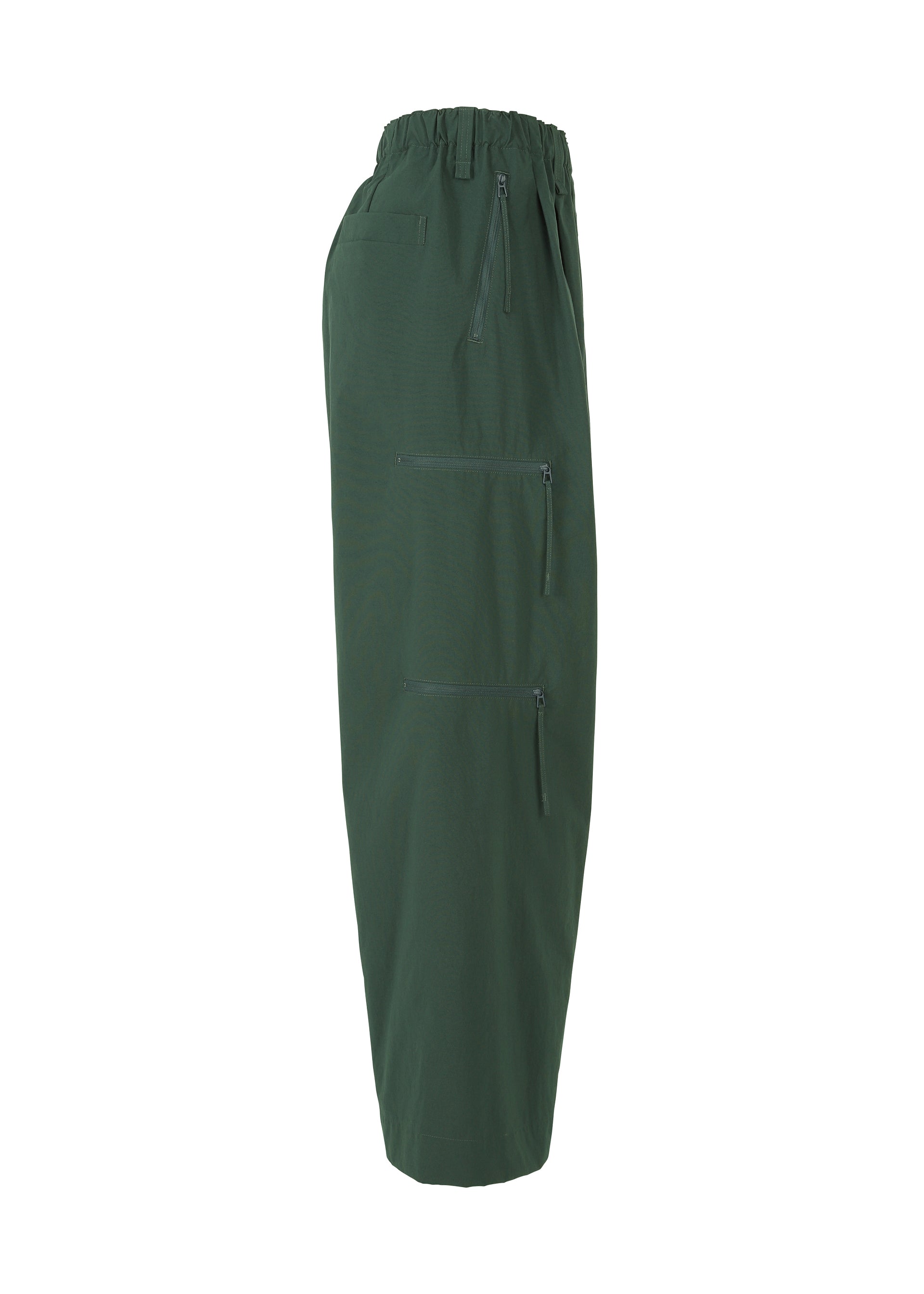 A detail shot of the HOMME PLISSÉ ISSEY MIYAKE QUARRY PANTS trousers.