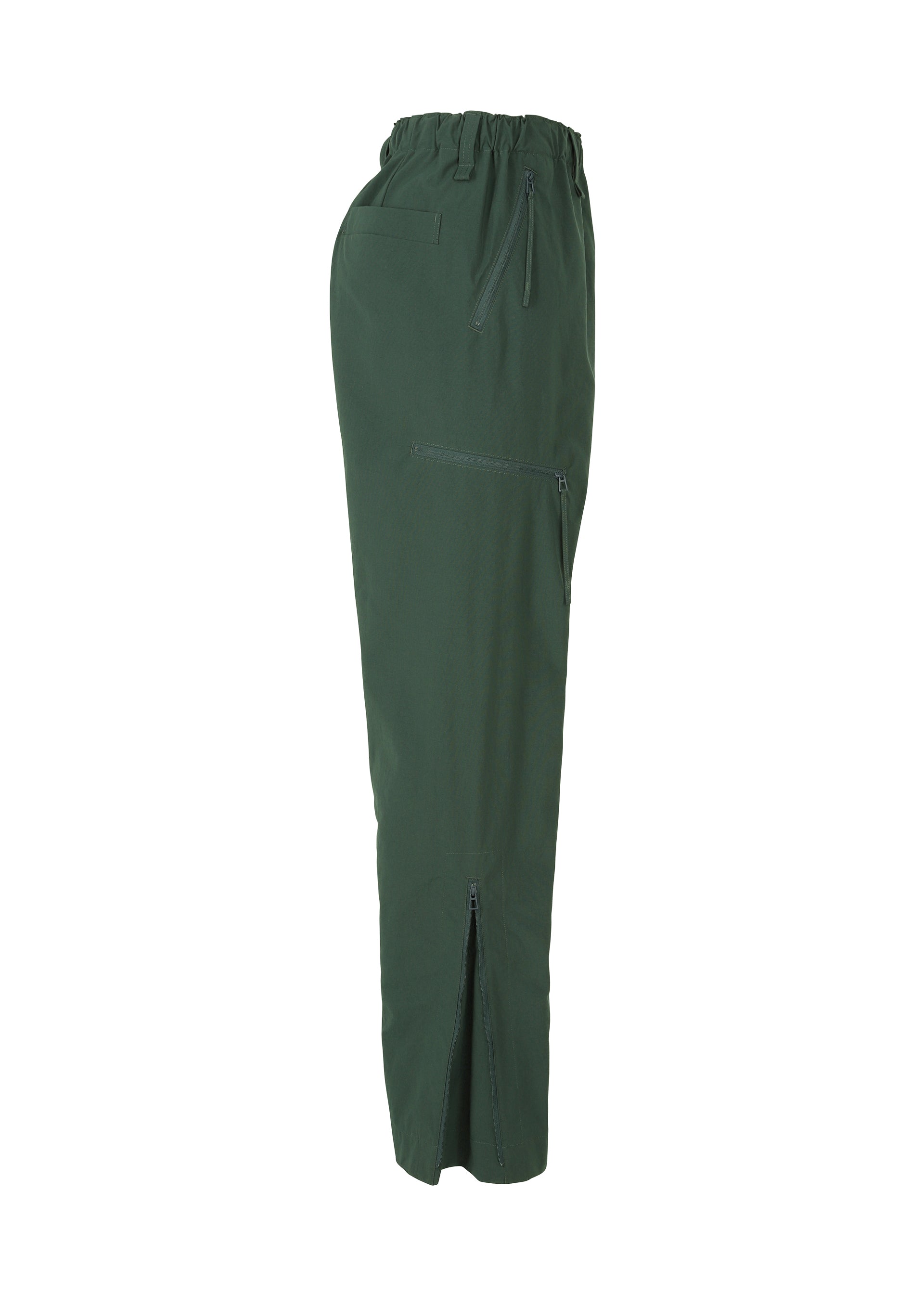 A detail shot of the HOMME PLISSÉ ISSEY MIYAKE QUARRY PANTS trousers.