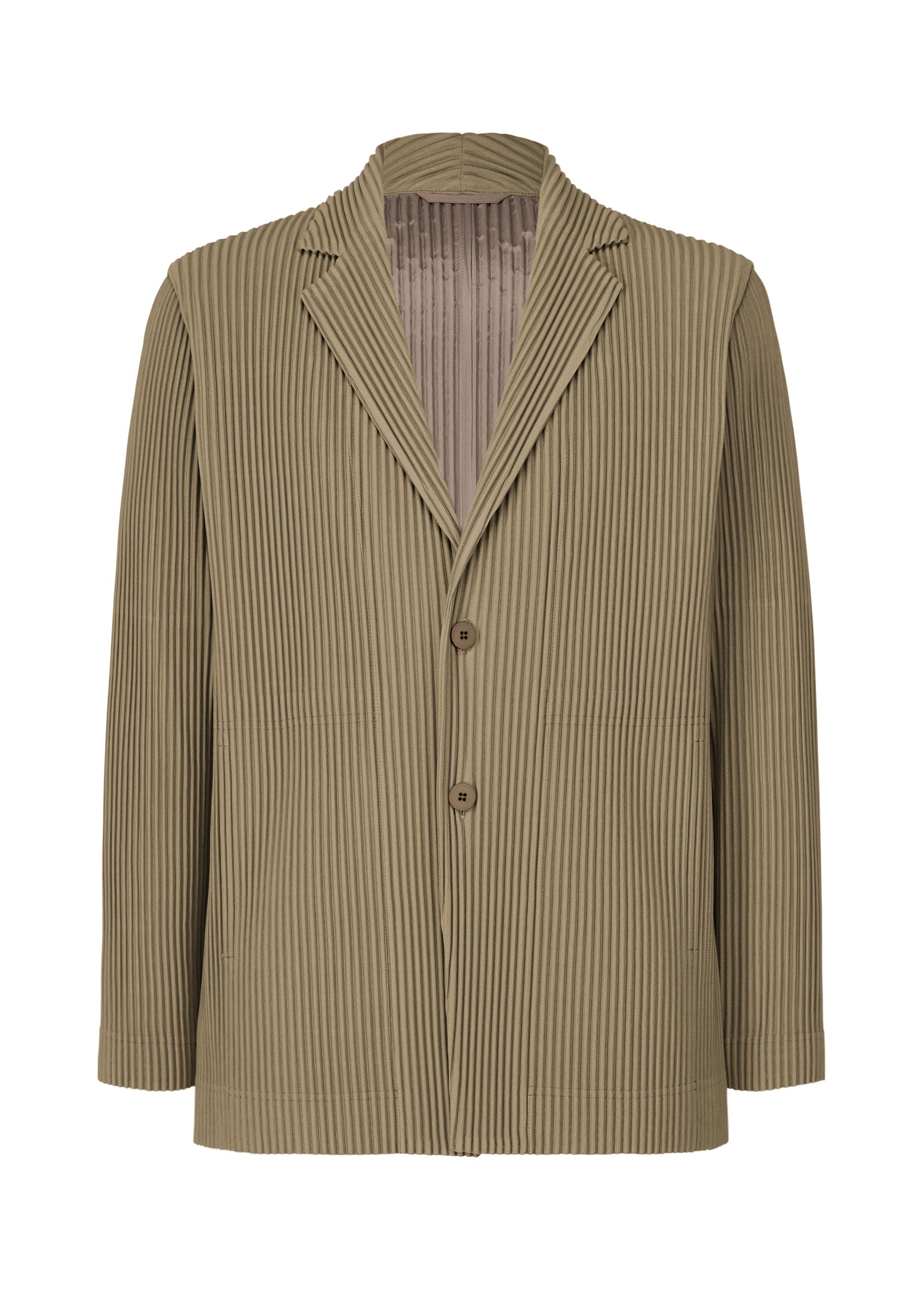 A product shot of the HOMME PLISSÉ ISSEY MIYAKE TAILORED PLEATS 1 jacket in riverside grey (16).