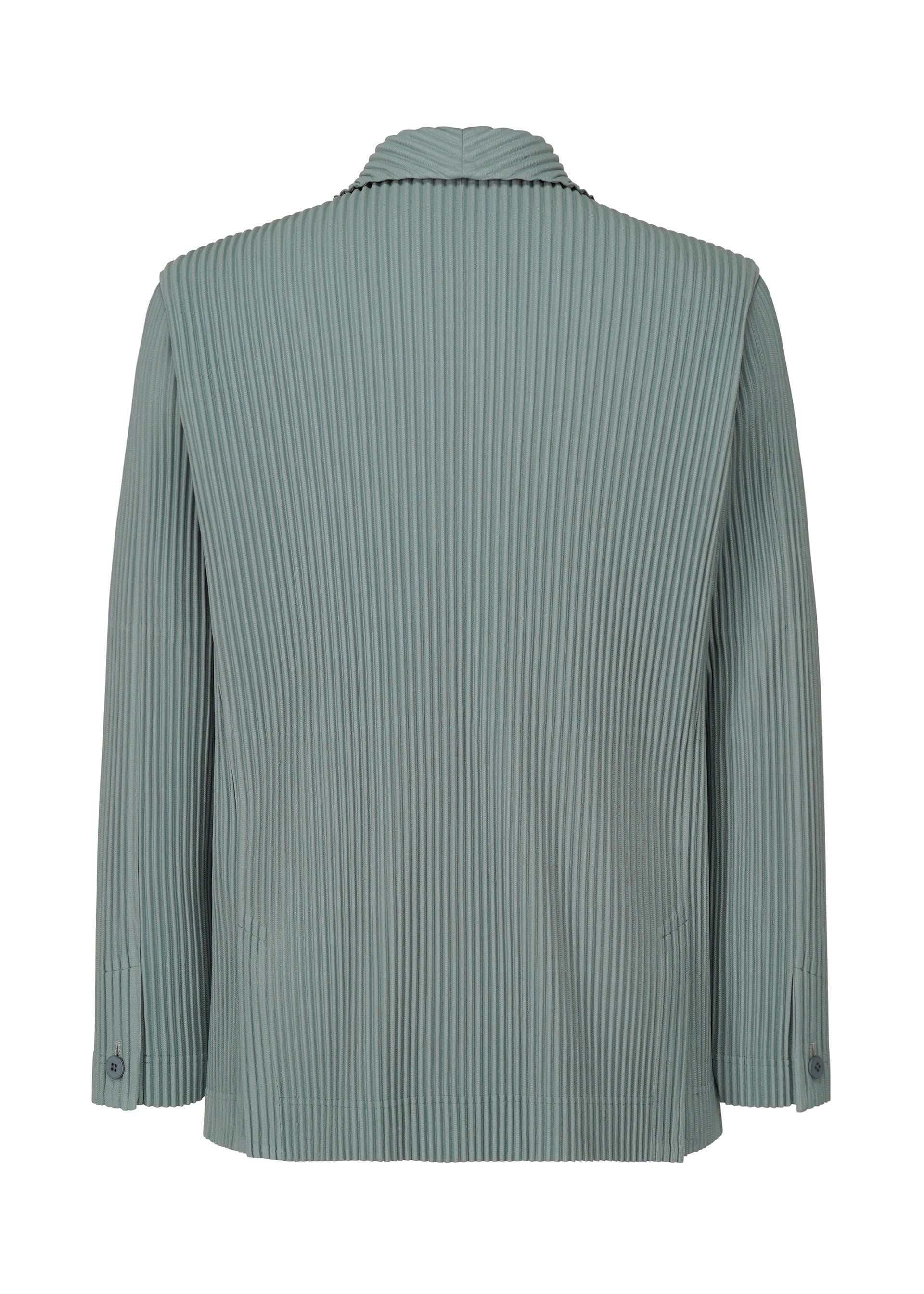 A detail shot of the HOMME PLISSÉ ISSEY MIYAKE TAILORED PLEATS 1 jacket.