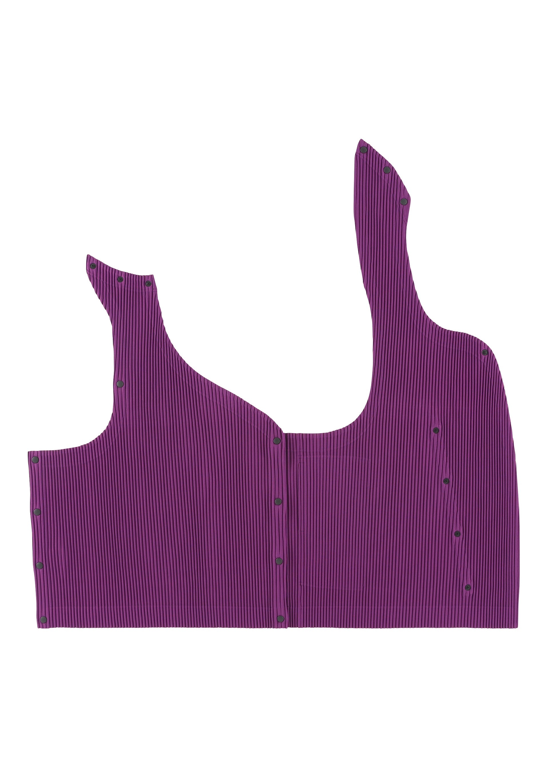 A detail shot of the HOMME PLISSÉ ISSEY MIYAKE STONE CLOUD vest.