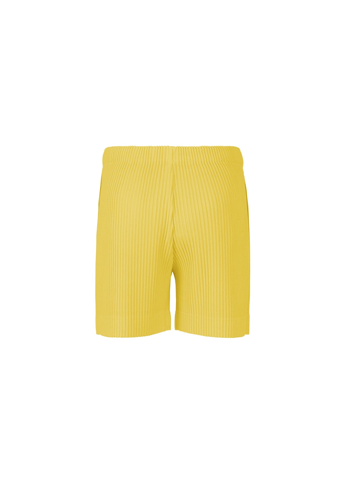 A detail shot of the HOMME PLISSÉ ISSEY MIYAKE MONTHLY COLORS JULY trousers.