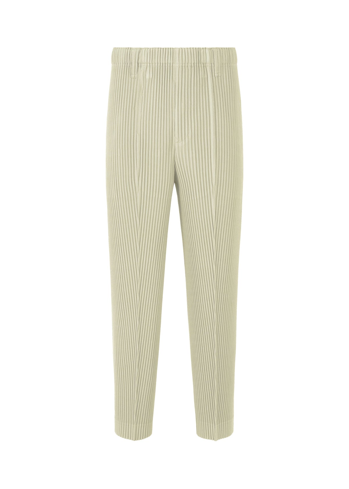 A product shot of the HOMME PLISSÉ ISSEY MIYAKE COMPLEAT TROUSERS trousers in strata grey.