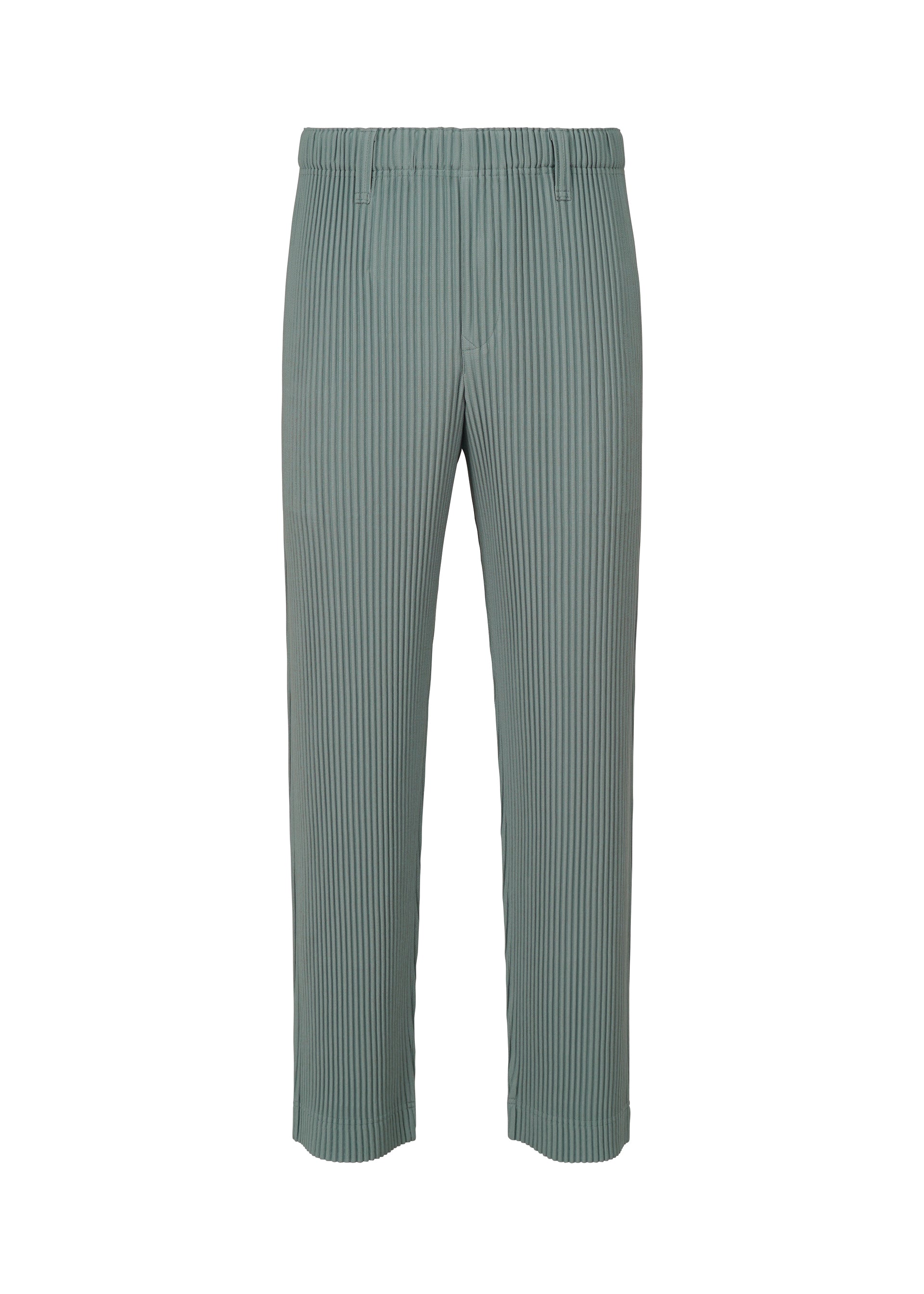 A product shot of the HOMME PLISSÉ ISSEY MIYAKE TAILORED PLEATS 1 trousers in slate blue (71).