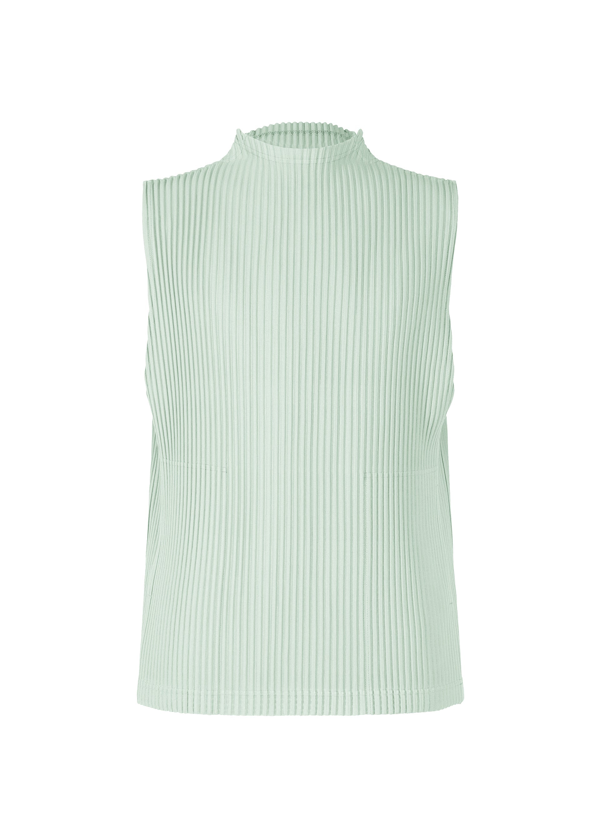 A product shot of the HOMME PLISSÉ ISSEY MIYAKE MONTHLY COLORS JULY top in sericite blue.